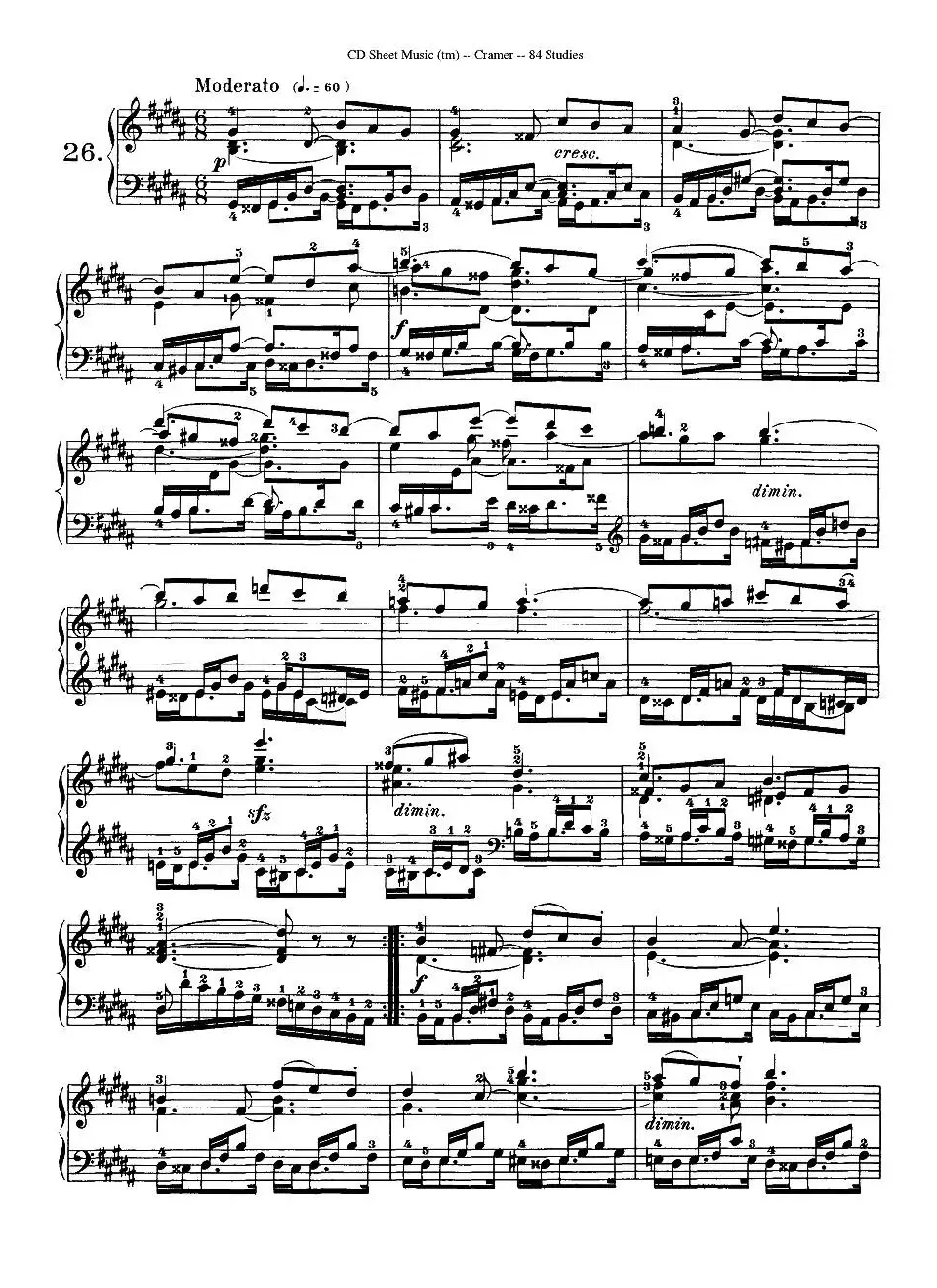 Cramer - 84 exercices（26—30）（克拉莫84首钢琴练习曲）