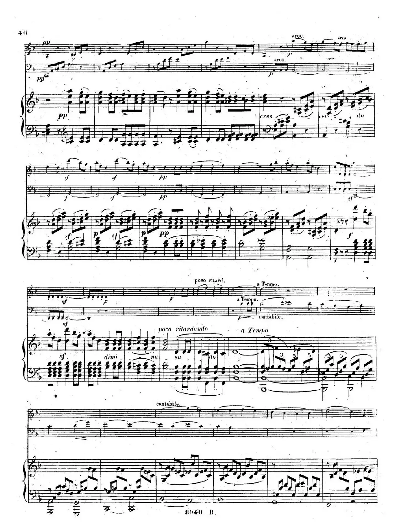 Piano Trio No.1 in d Minor Op.49（d小调第一钢琴三重奏·第四乐章）