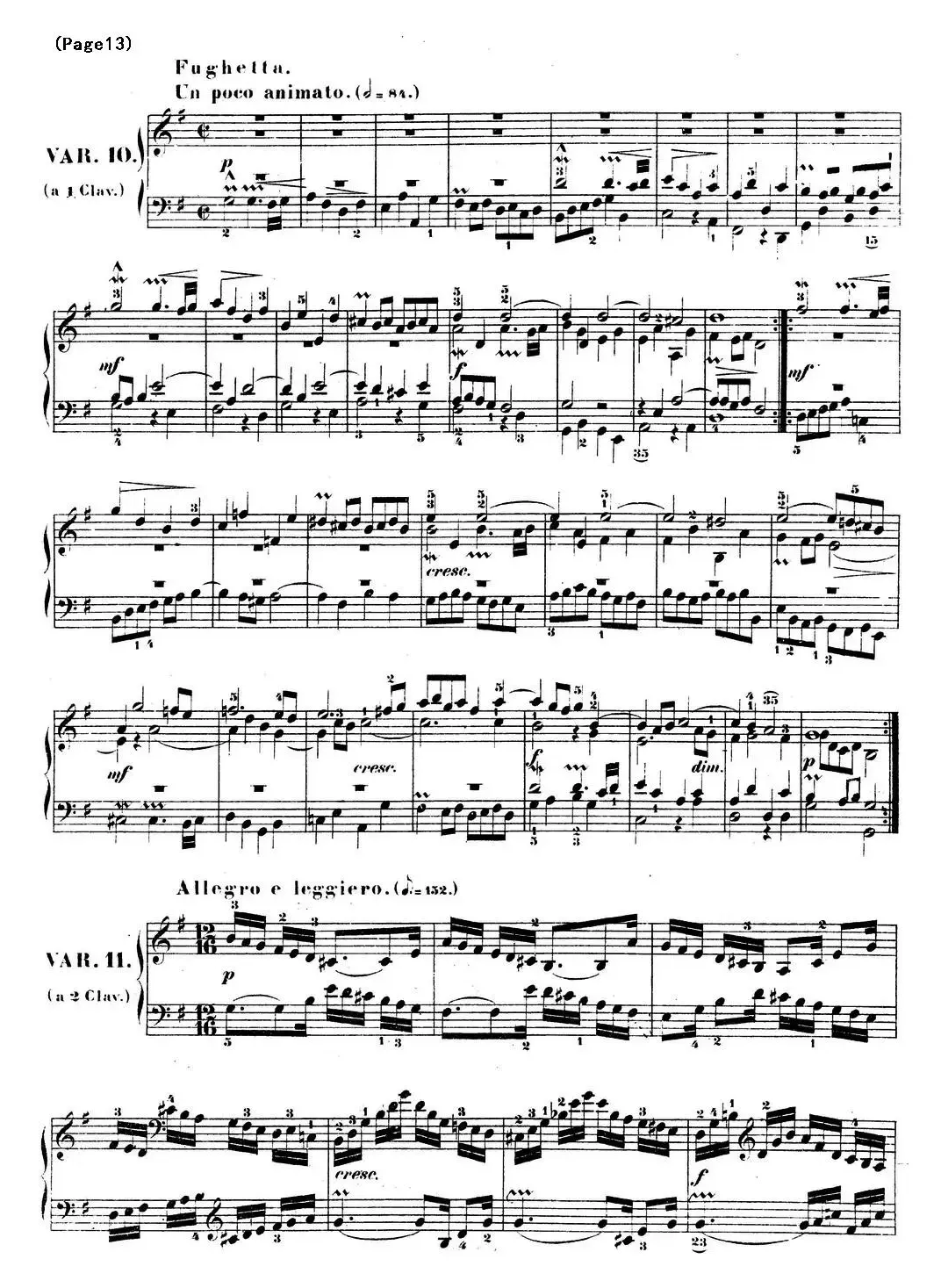 哥德堡变奏曲 巴赫 Goldberg Variationen BWV988