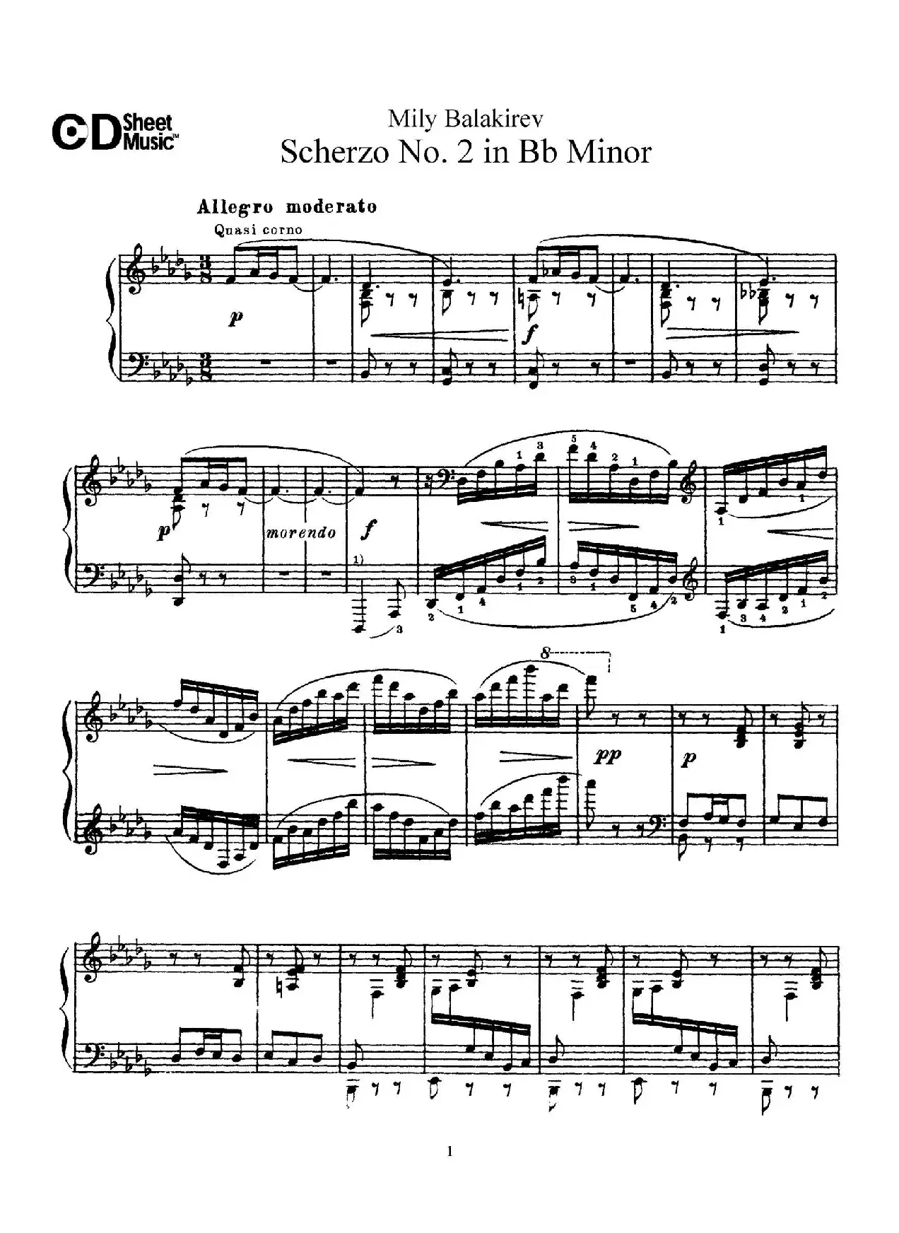 Scherzo No.2 in B-flat Minor（降b小调第二谐谑曲）