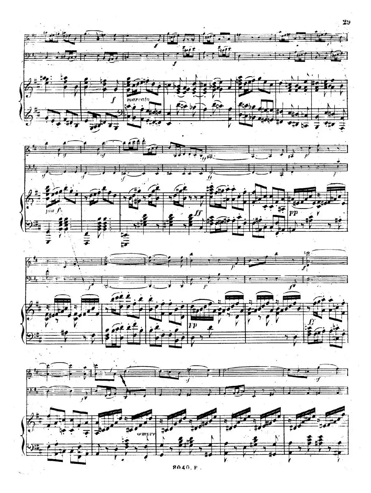 Piano Trio No.1 in d Minor Op.49（d小调第一钢琴三重奏·第三乐章）