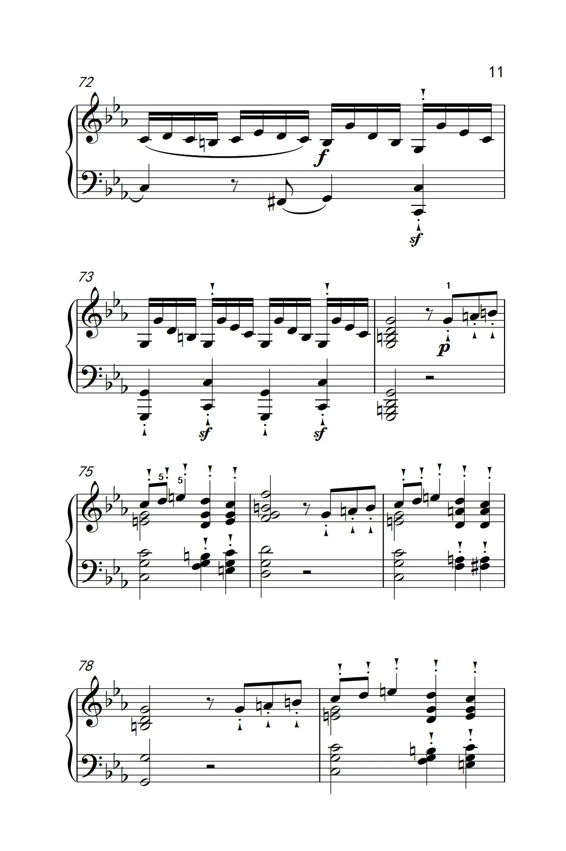 奏鸣曲 Opus 10 Nr.1 第三乐章（贝多芬奏鸣曲集 2）