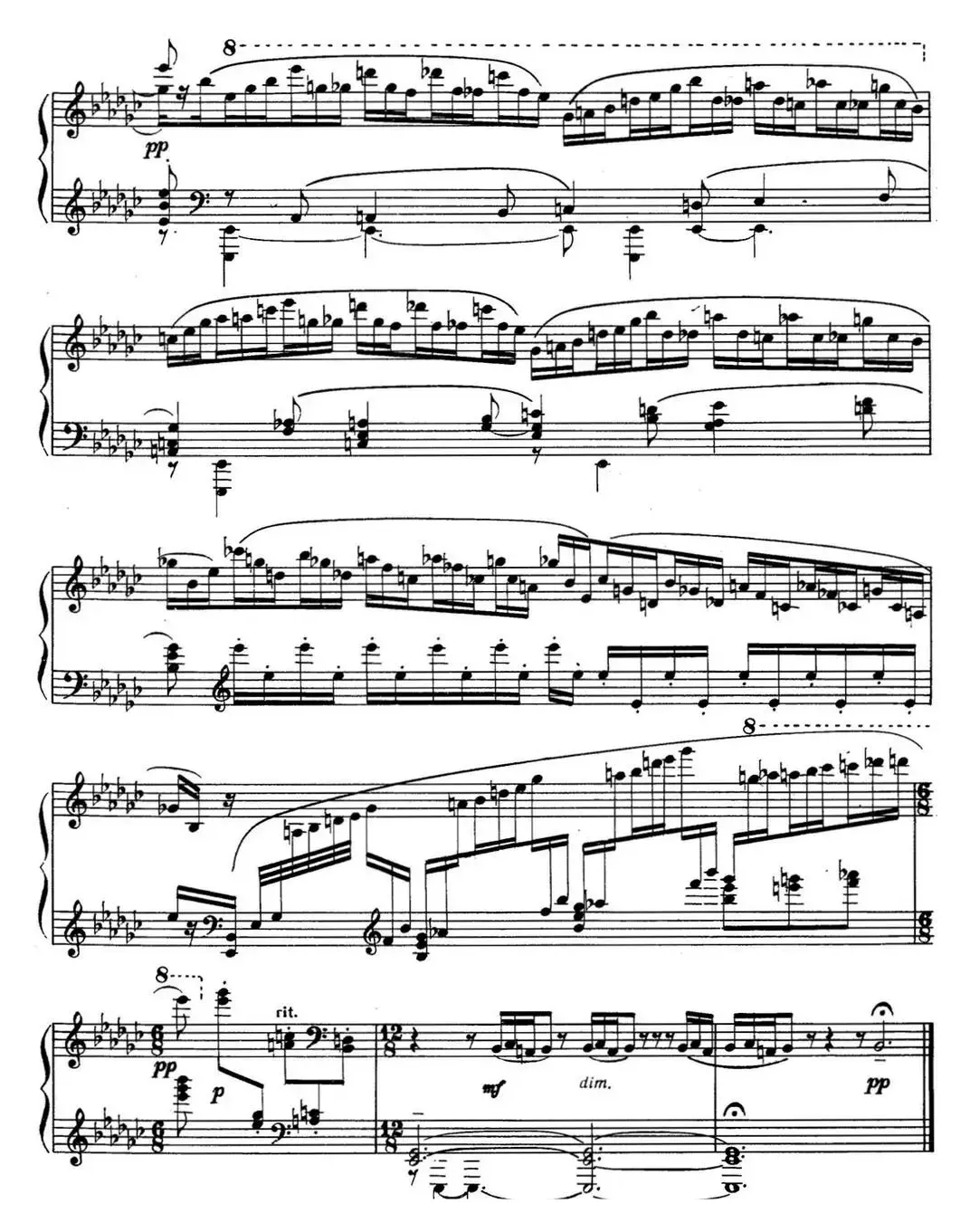 拉赫玛尼诺夫 音画练习曲5或6 Etudes tableaux Op.33 No.5