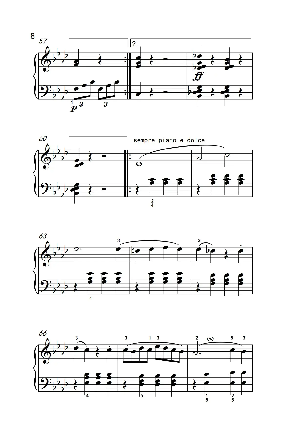 奏鸣曲 Opus 2 Nr.1 第四乐章（贝多芬奏鸣曲集 1）