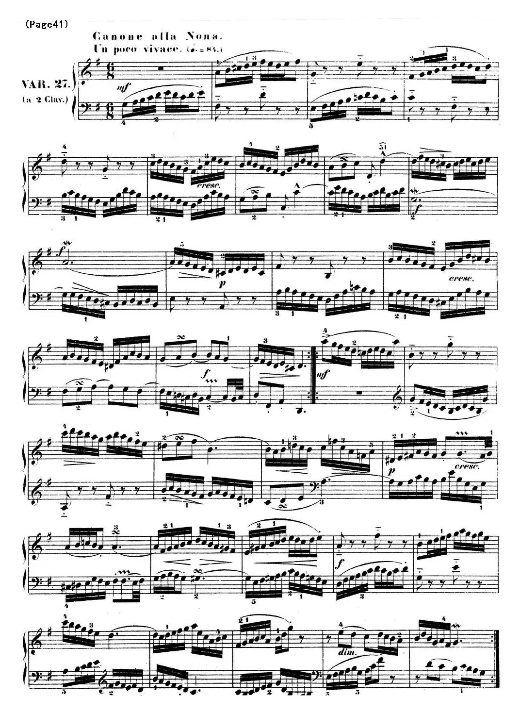 哥德堡变奏曲 巴赫 Goldberg Variationen BWV988