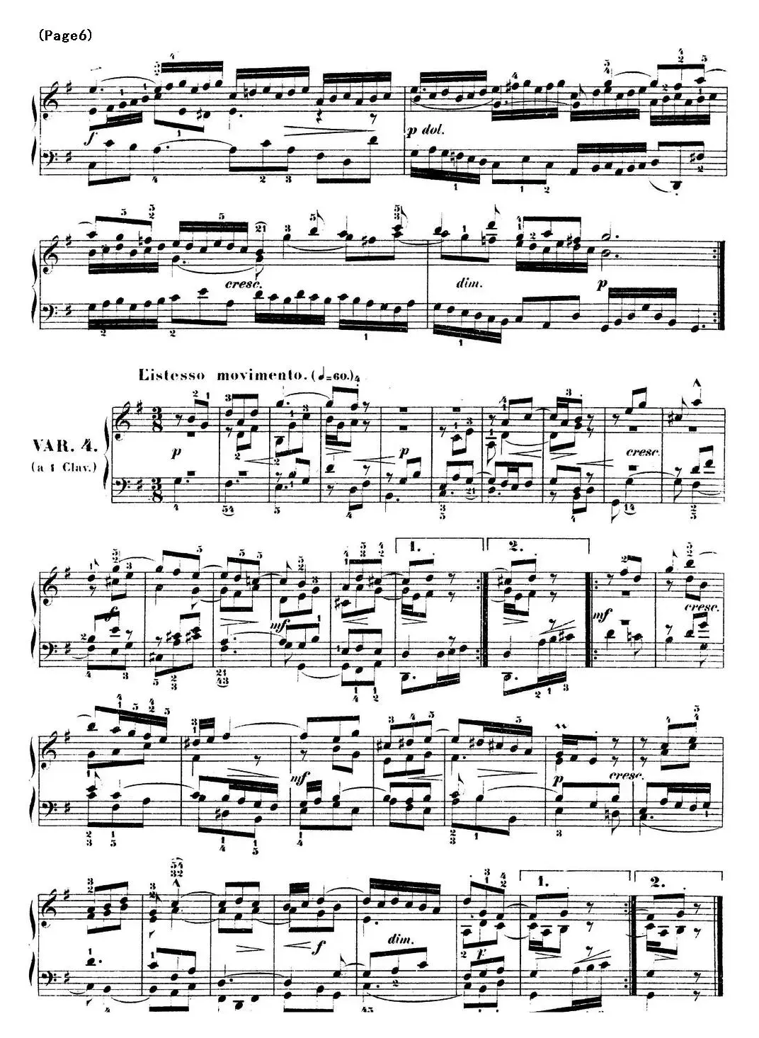 哥德堡变奏曲 巴赫 Goldberg Variationen BWV988