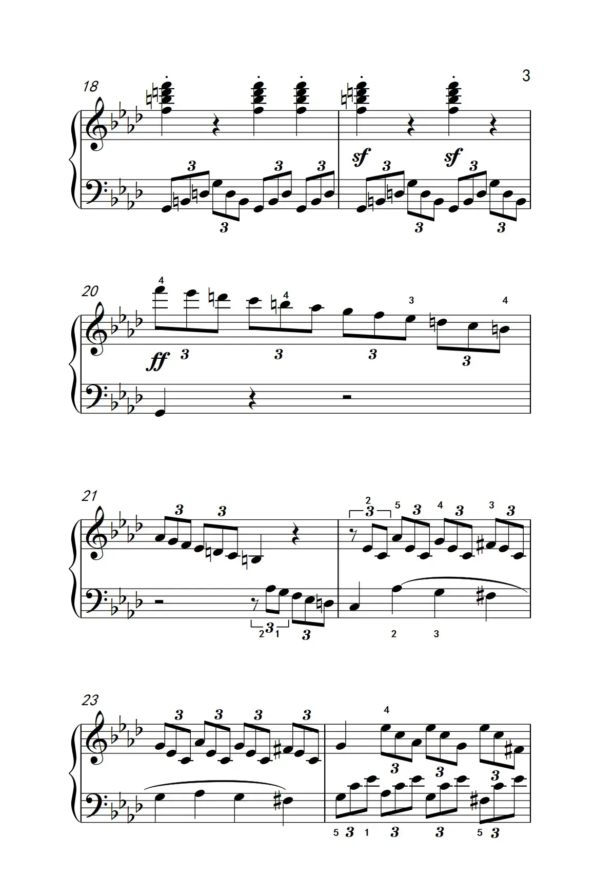 奏鸣曲 Opus 2 Nr.1 第四乐章（贝多芬奏鸣曲集 1）