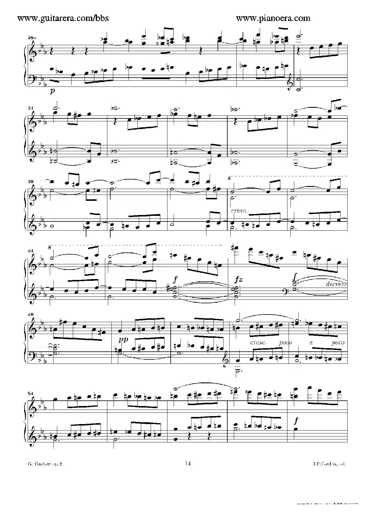 Grande Piano Sonata in c Minor Op.2（c小调华丽钢琴奏鸣曲·第二乐章）