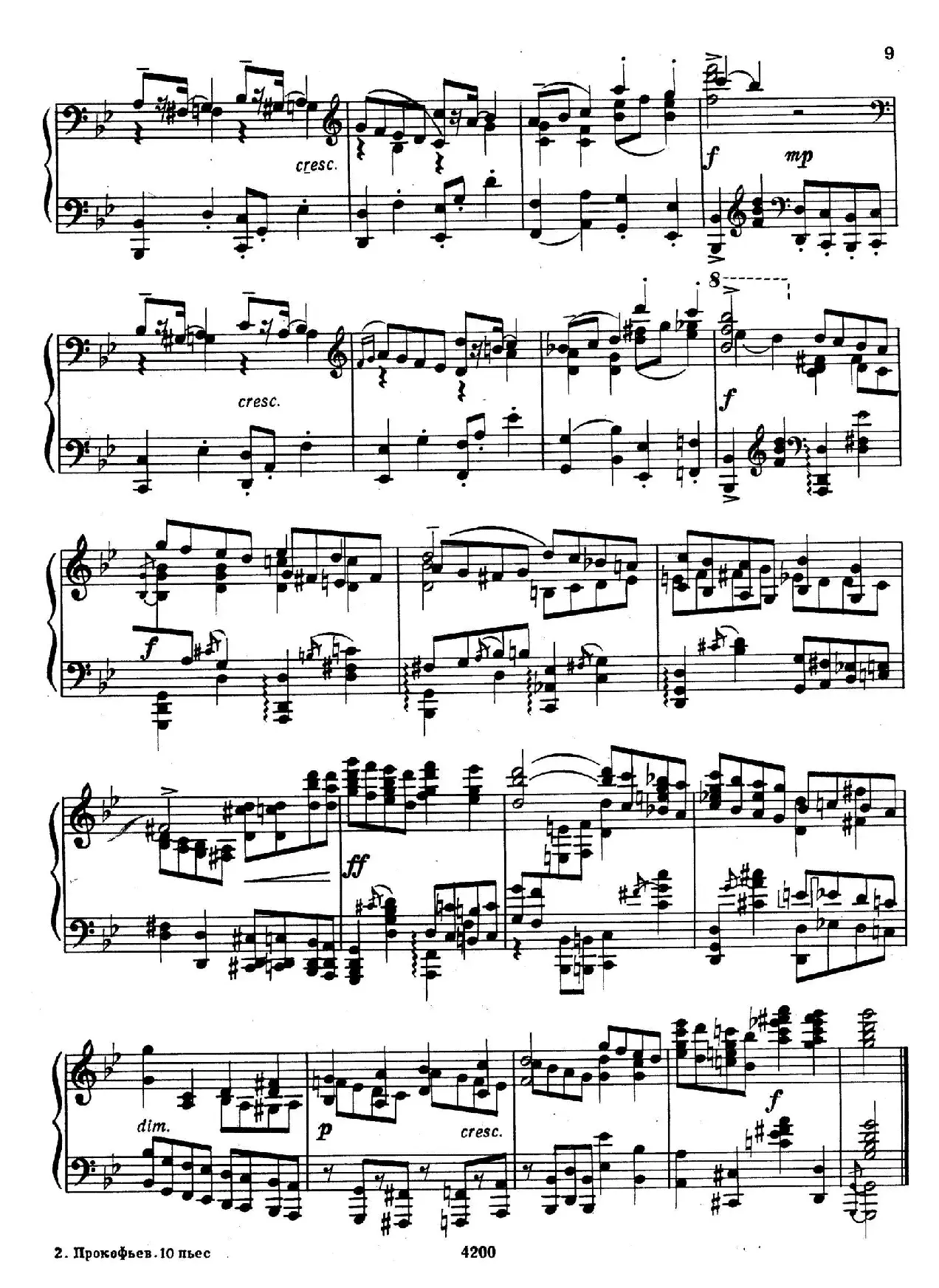 Prokofiev - Ten Pieces Op.12（普罗科菲耶夫-10首小品·2）