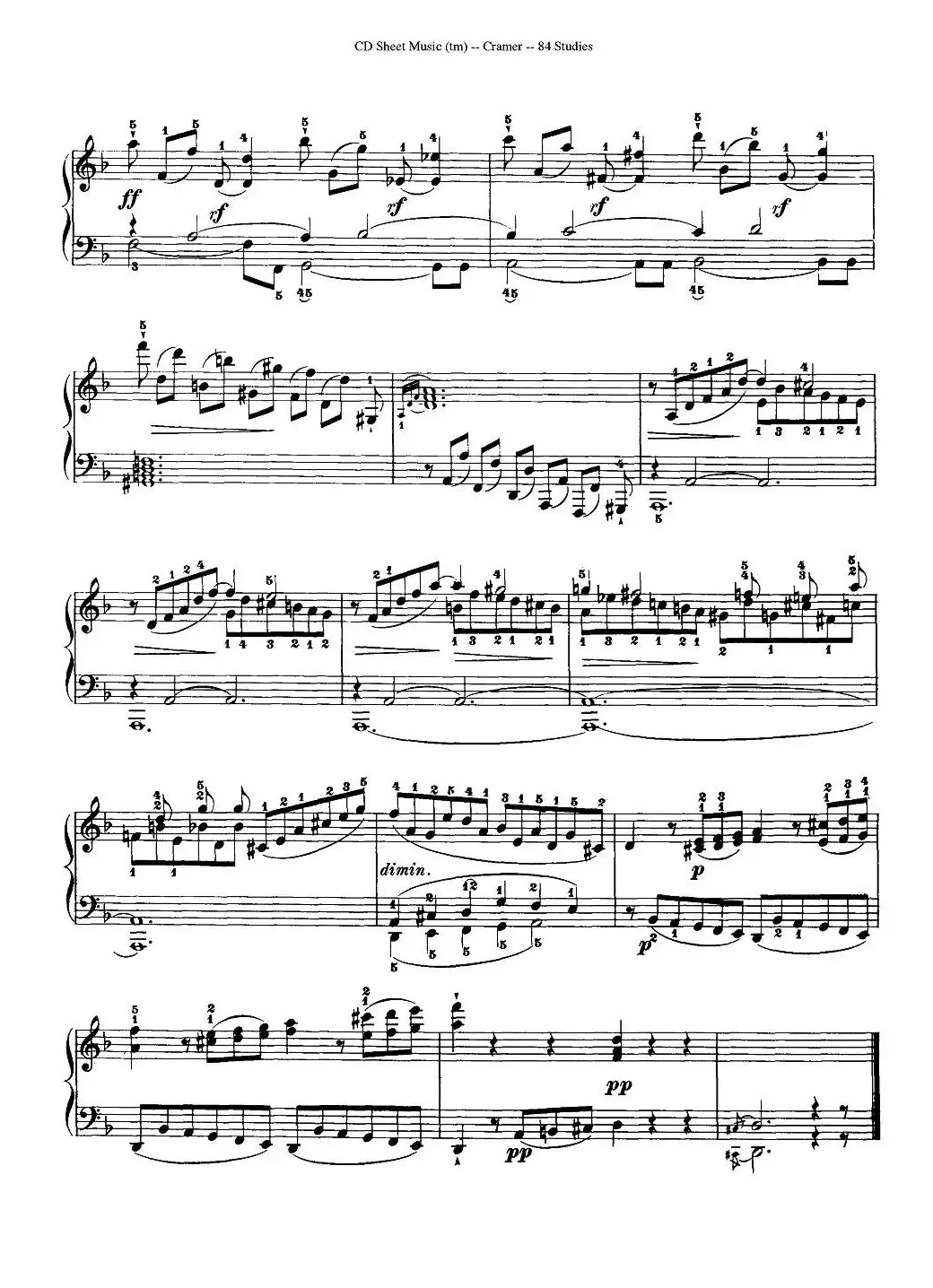 Cramer - 84 exercices（11—15）（克拉莫84首钢琴练习曲）