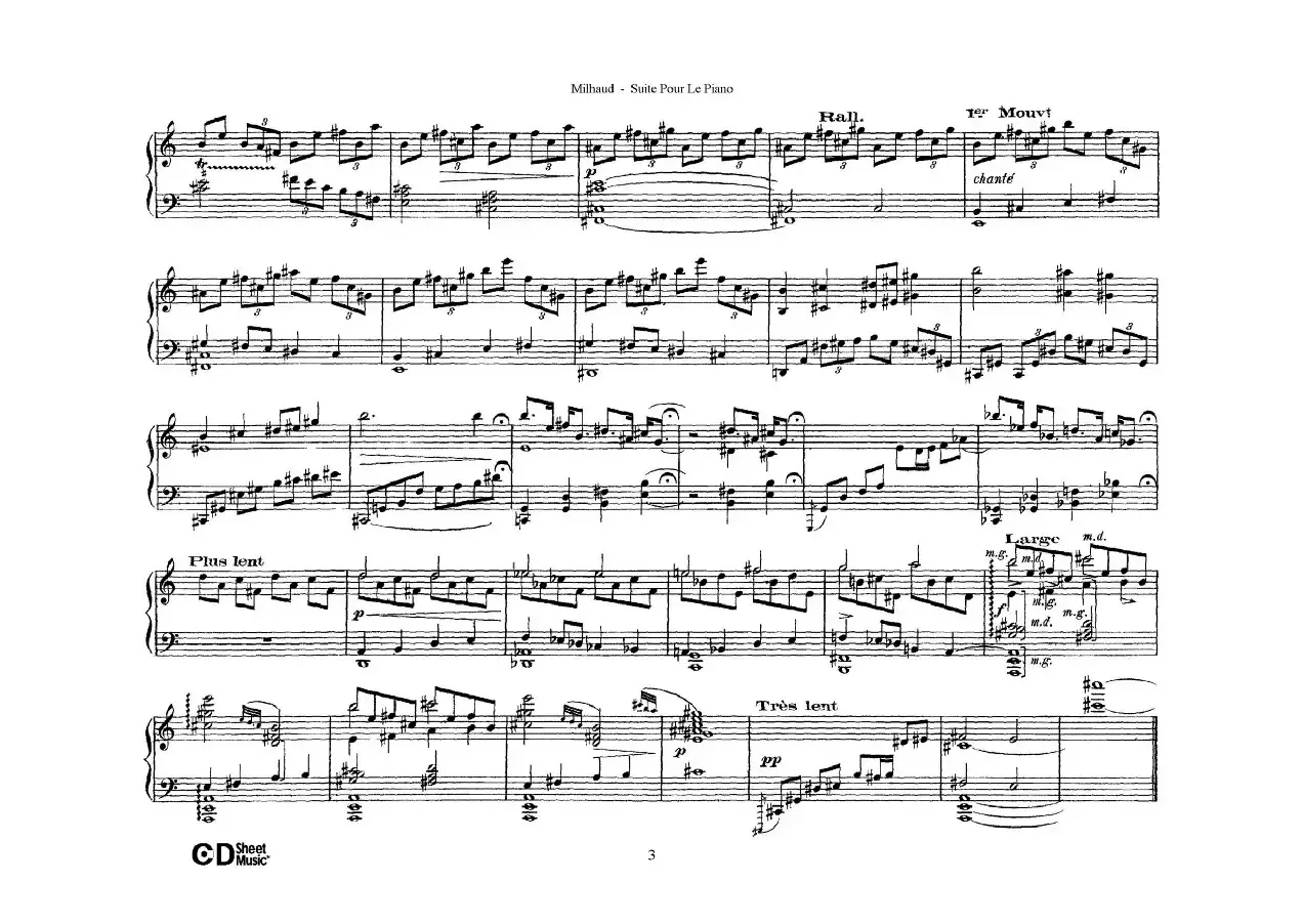 Suite Pour Le Piano Op.8（钢琴组曲·Ⅰ）