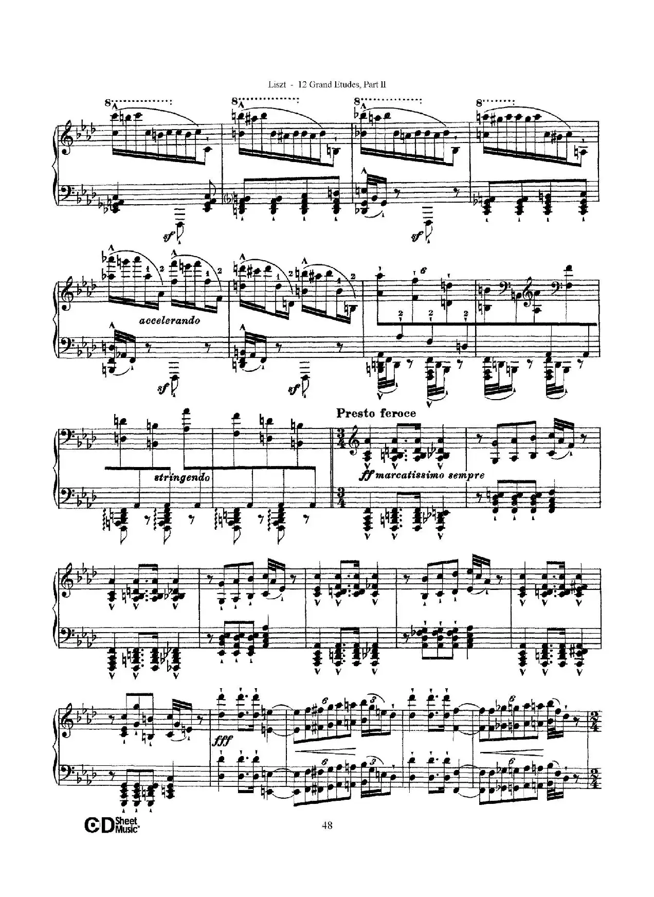 12 Grand Etudes S.137（12首华丽的练习曲·10）