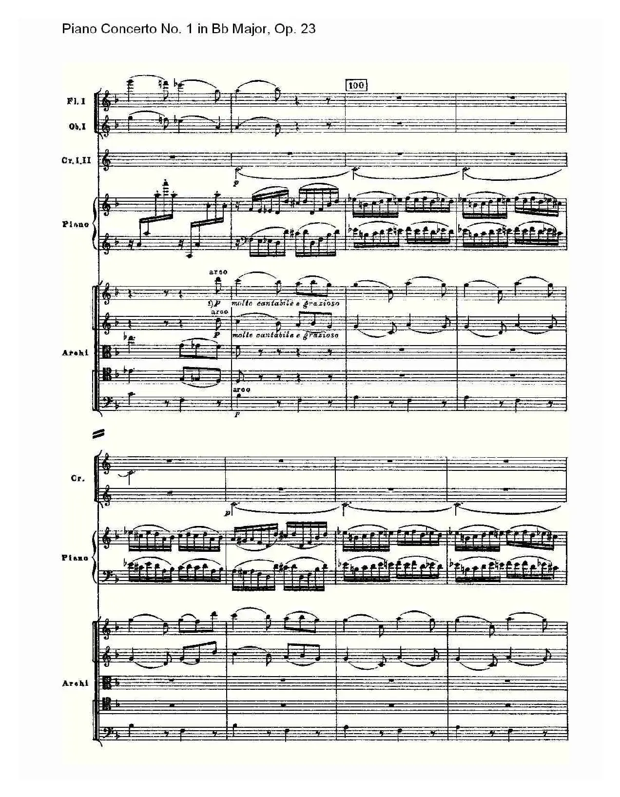 Bb大调第一钢琴协奏曲,Op.23第二乐章