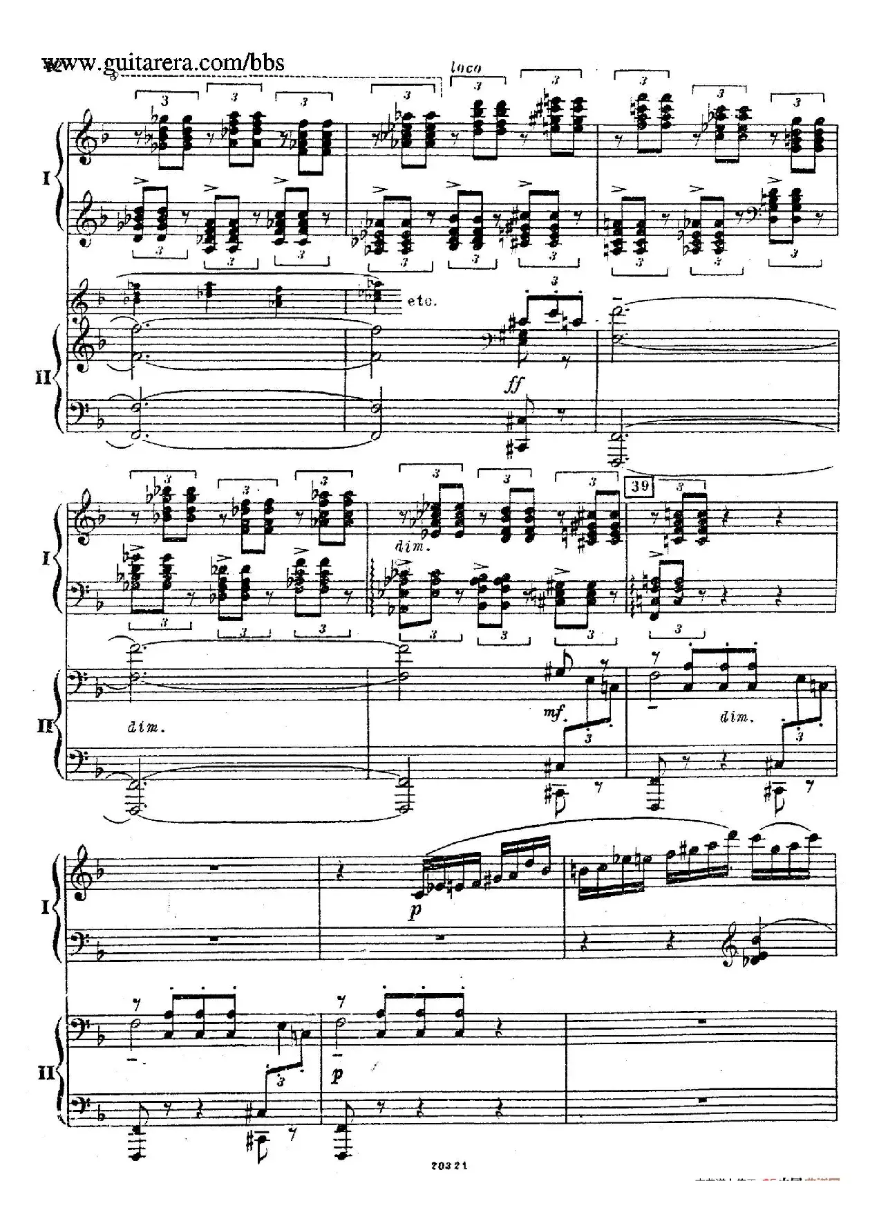 Rhapsody On A Theme Of Paganini Op.43（帕格尼尼主题狂想曲·双钢琴）（P41——60）