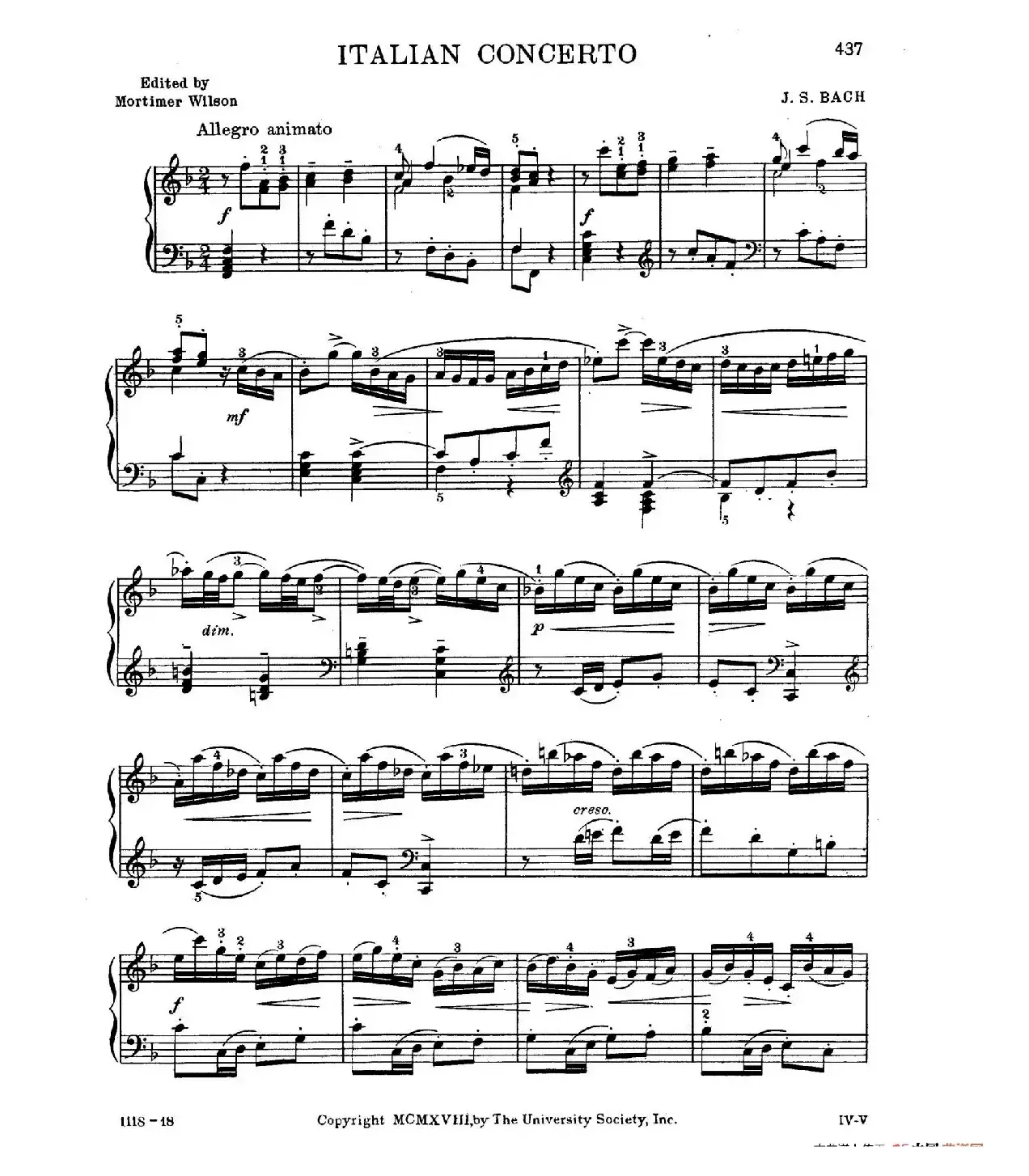 Italian Concerto BWV 971 （意大利协奏曲）