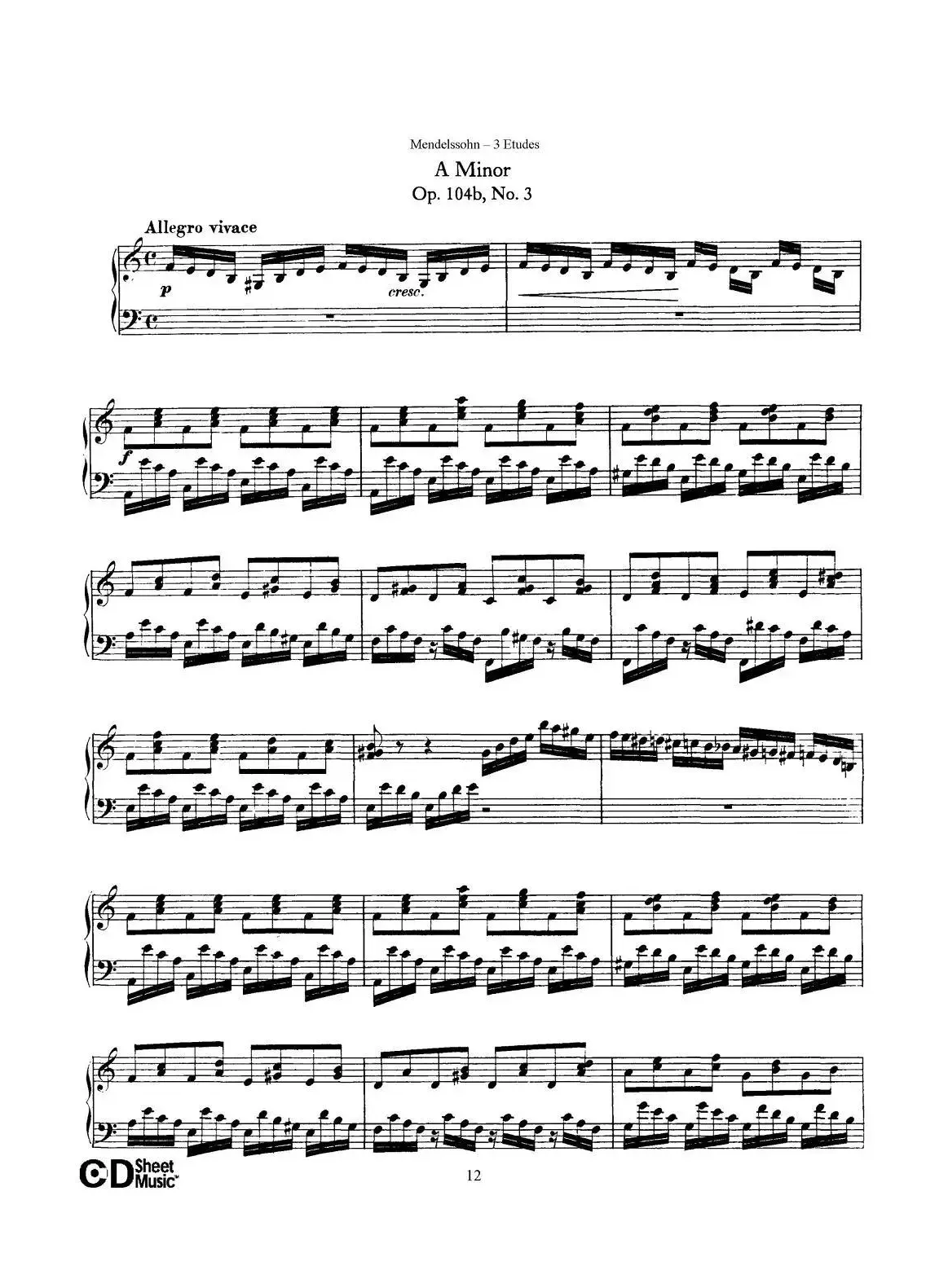 3 Etudes Op.104b（3首练习曲·3）