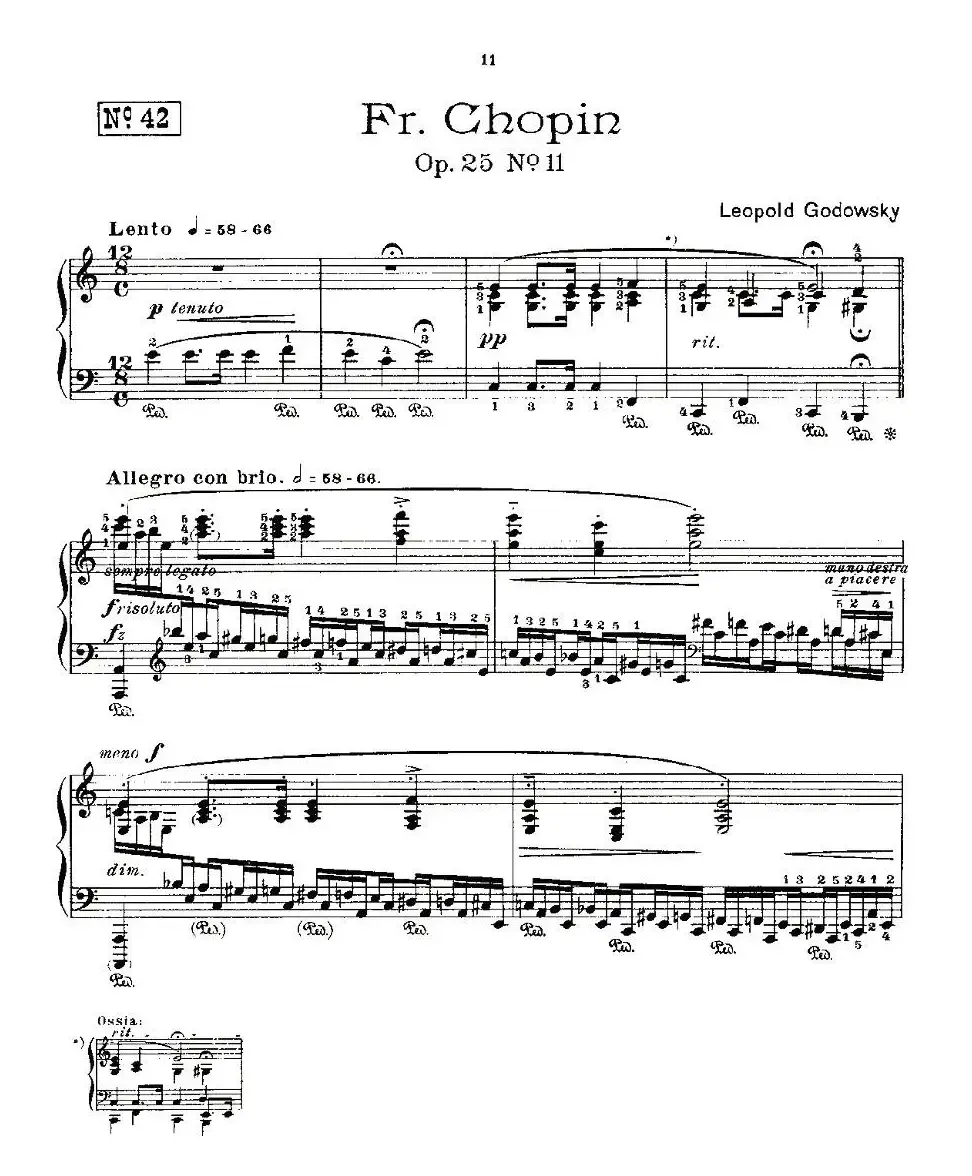 肖邦《练习曲》Fr.Chopin Op.25 No11