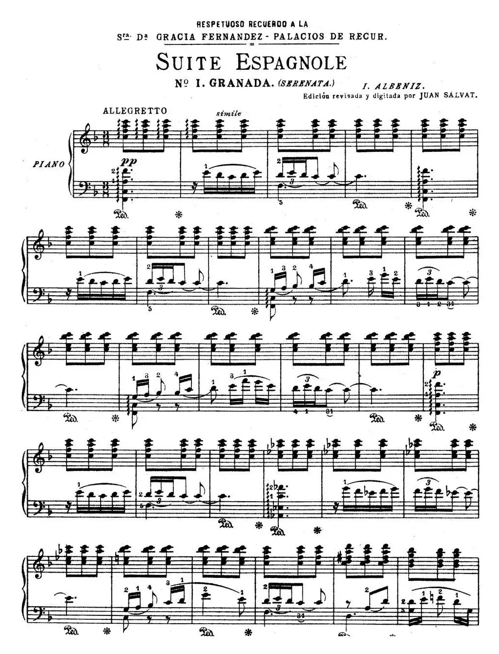 Suite Espanola Op.47（西班牙组曲·Ⅰ）