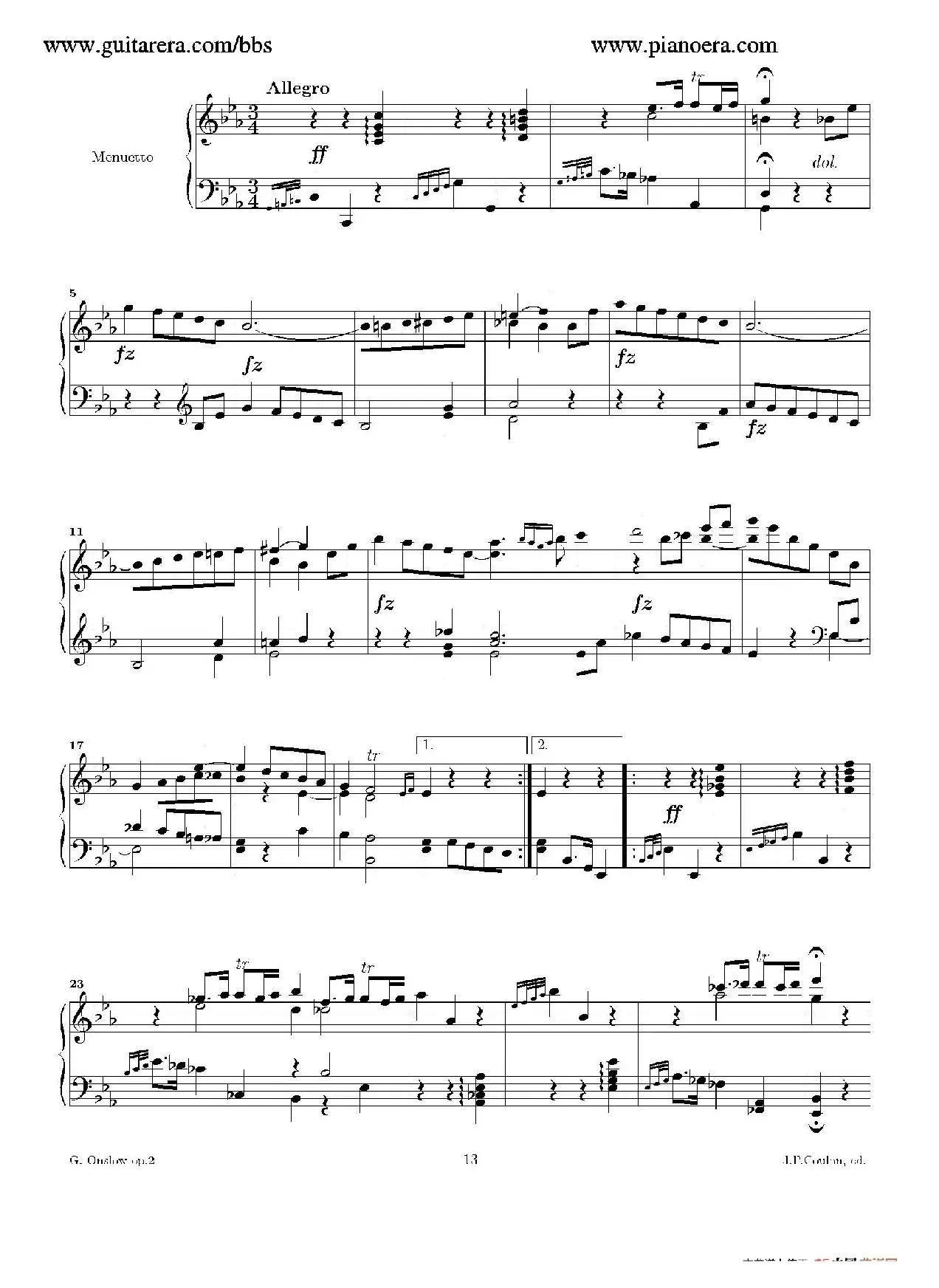 Grande Piano Sonata in c Minor Op.2（c小调华丽钢琴奏鸣曲·第二乐章）