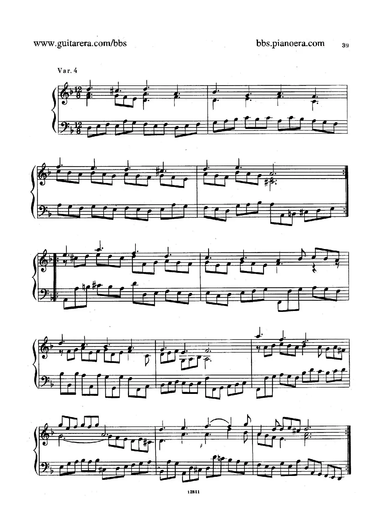 Suite No.3 in d Minor HWV 428（d小调第三组曲）