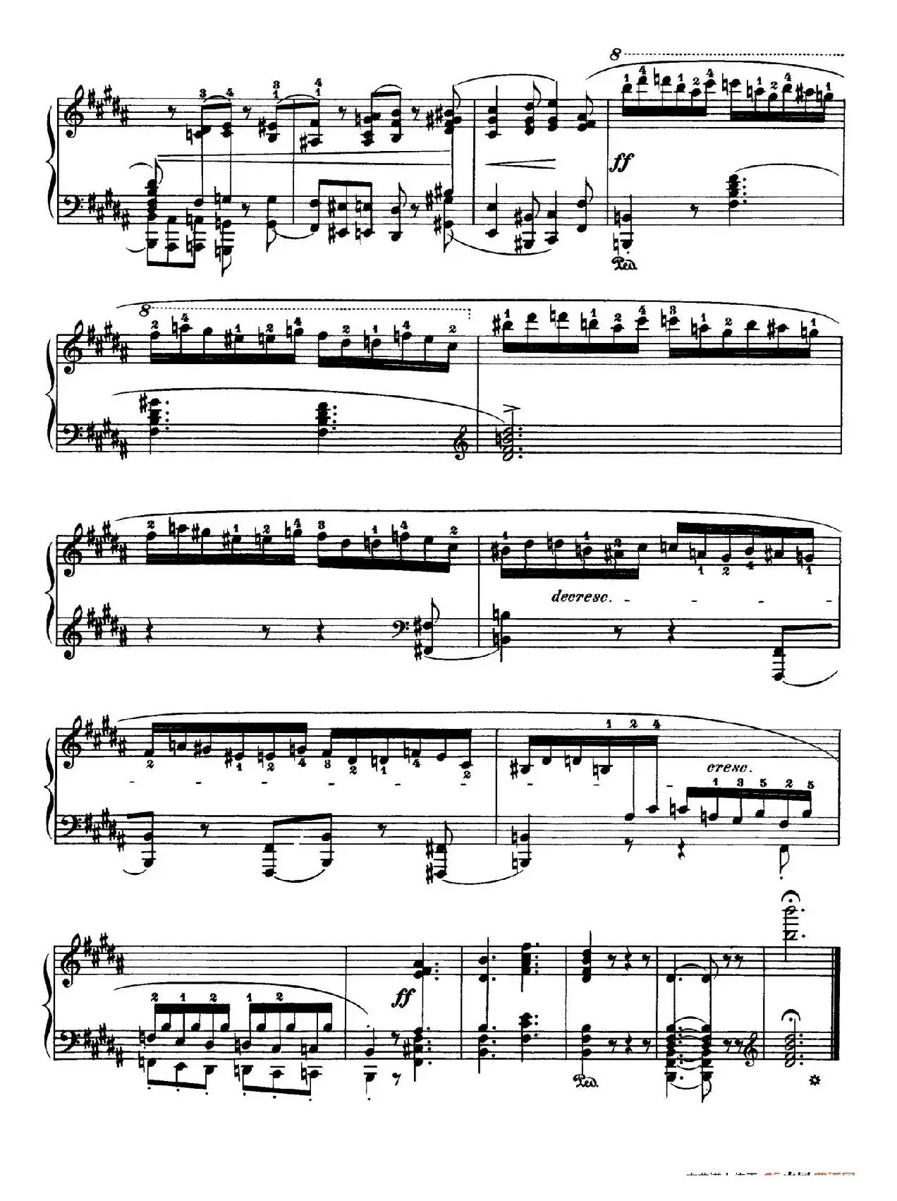 Piano Sonata No.3 in b Minor Op.58（b小调第三钢琴奏鸣曲·第四乐章）