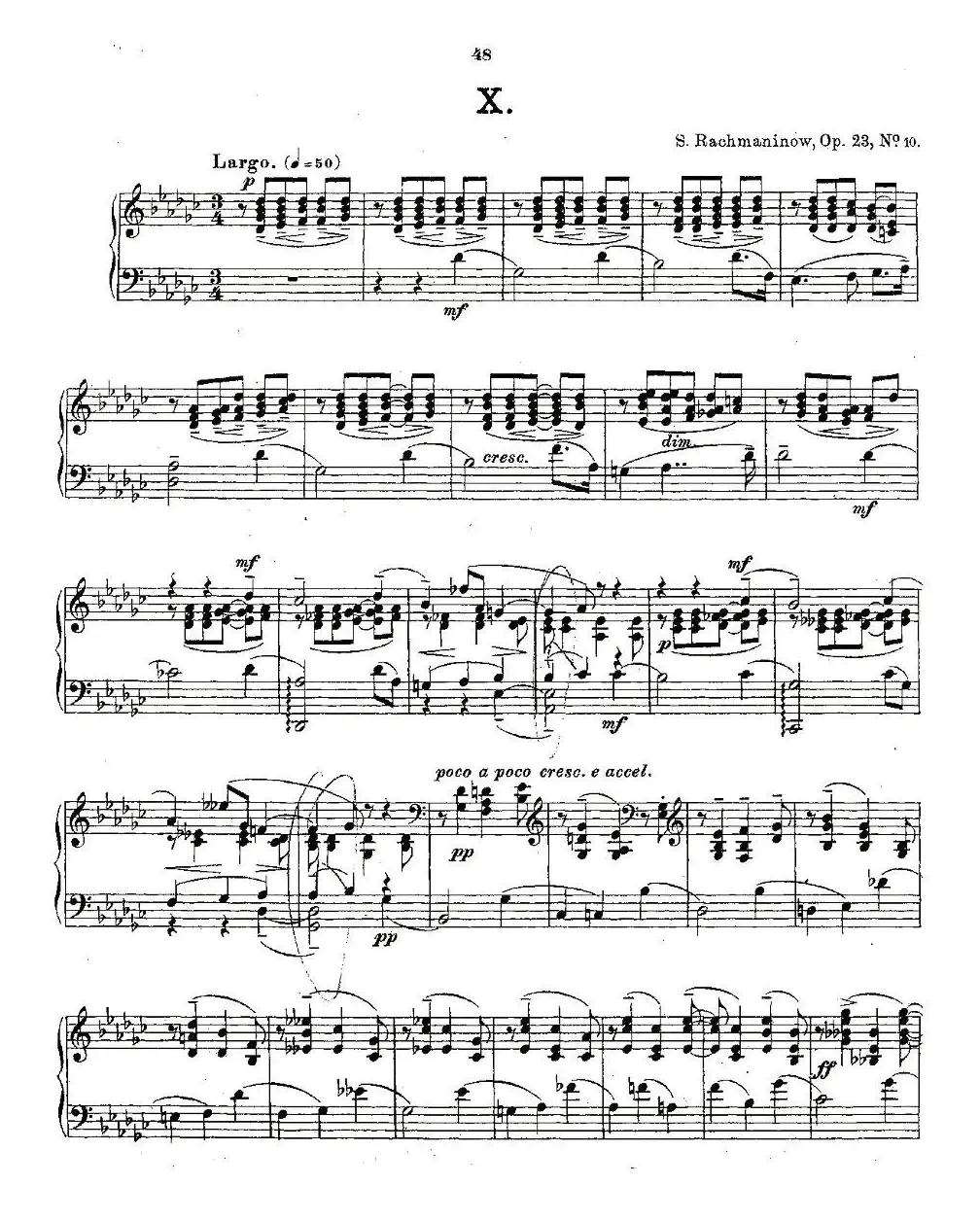 10首《前奏曲》之十（Rachmaninoff 10 Preludes, Op.23）