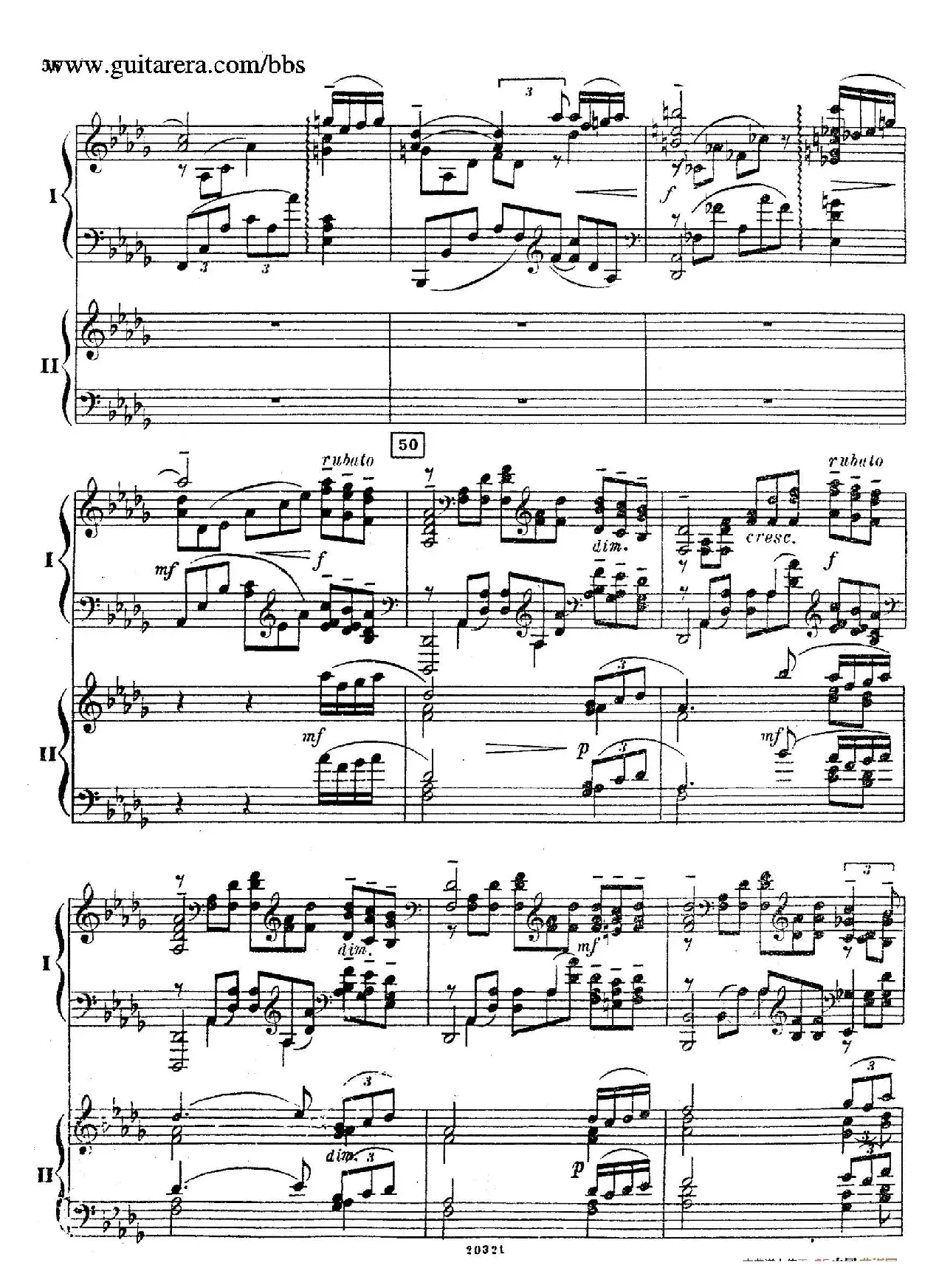 Rhapsody On A Theme Of Paganini Op.43（帕格尼尼主题狂想曲·双钢琴）（P41——60）