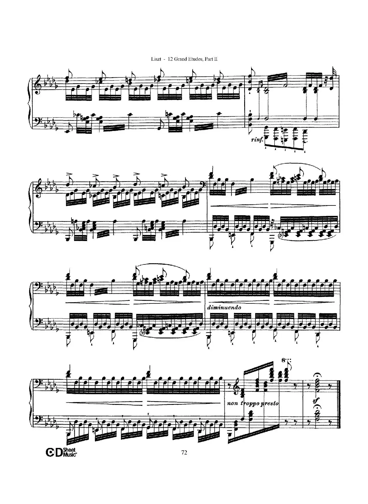 12 Grand Etudes S.137（12首华丽的练习曲·12）