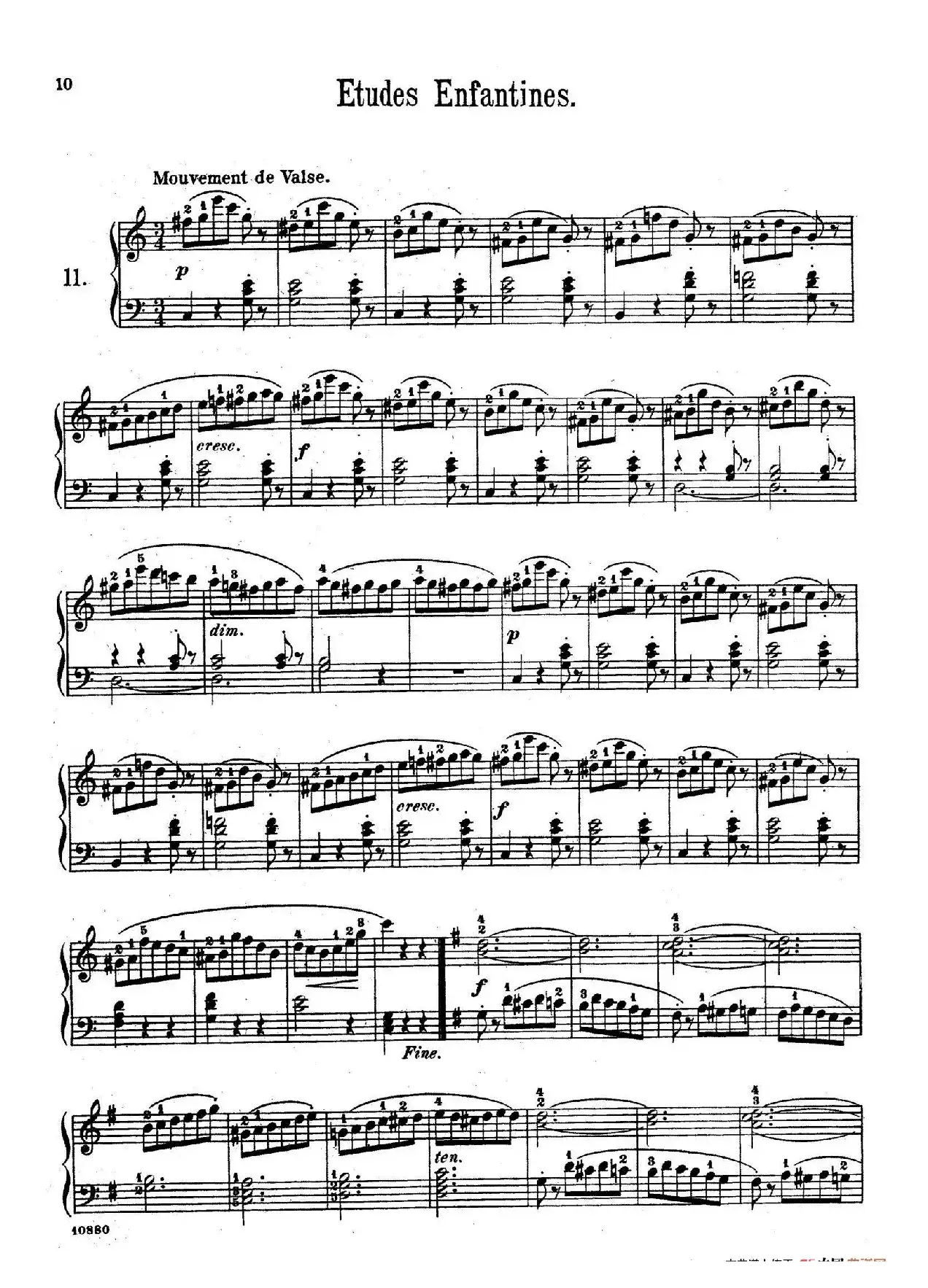 Etudes Enfantines Op.37（儿童钢琴练习曲 第11——14首）