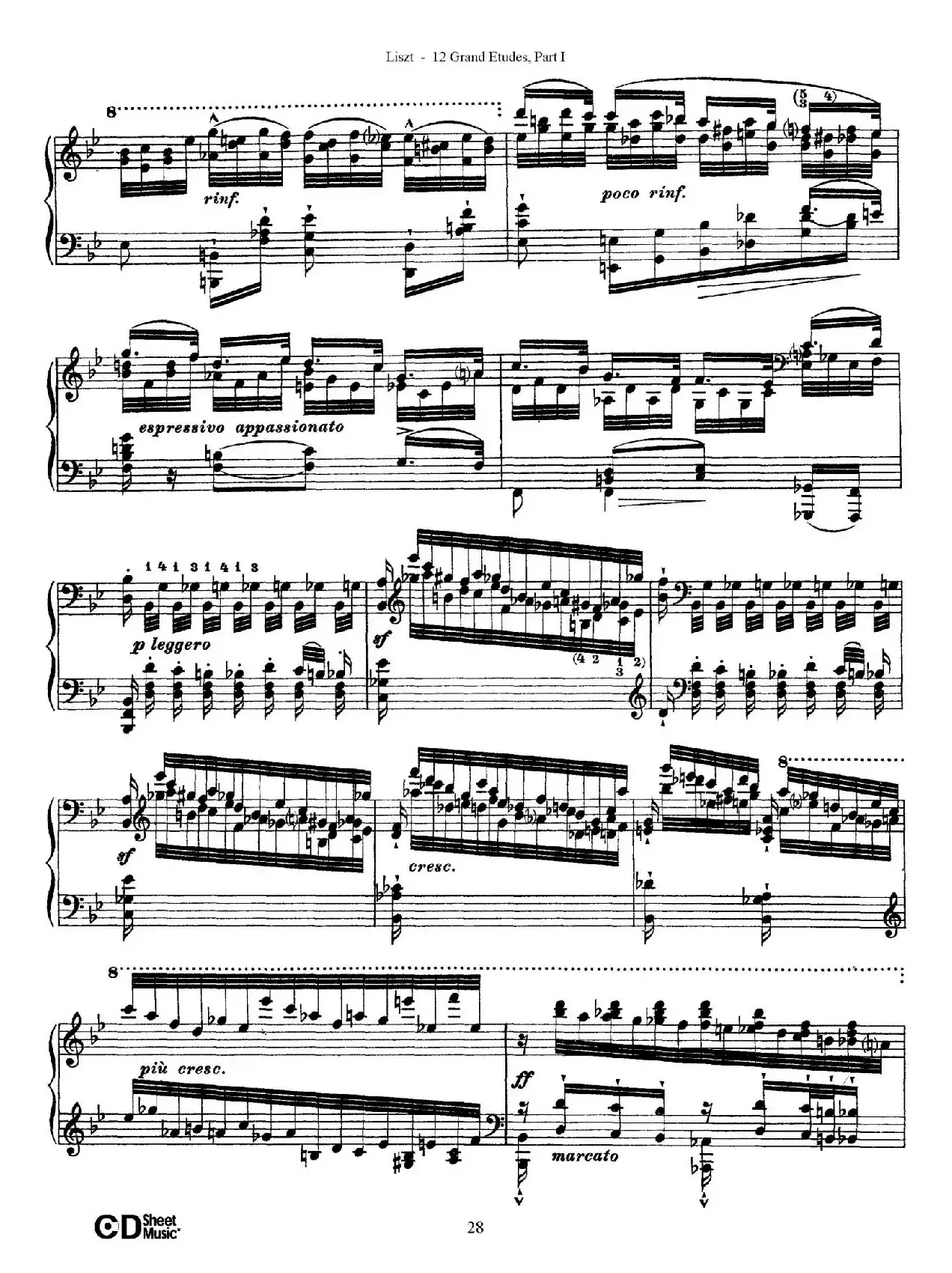 12 Grand Etudes S.137（12首华丽的练习曲·5）