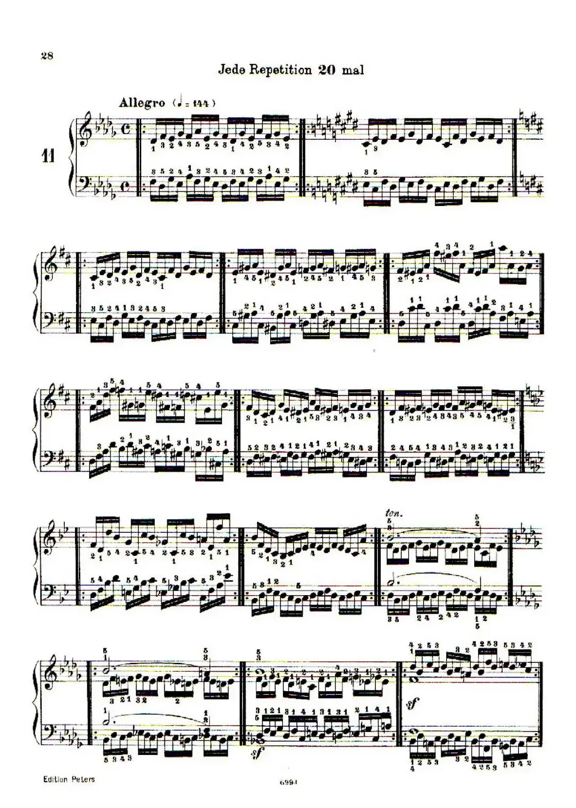 School of the Virtuoso Op.365（60首钢琴高级练习曲·11）