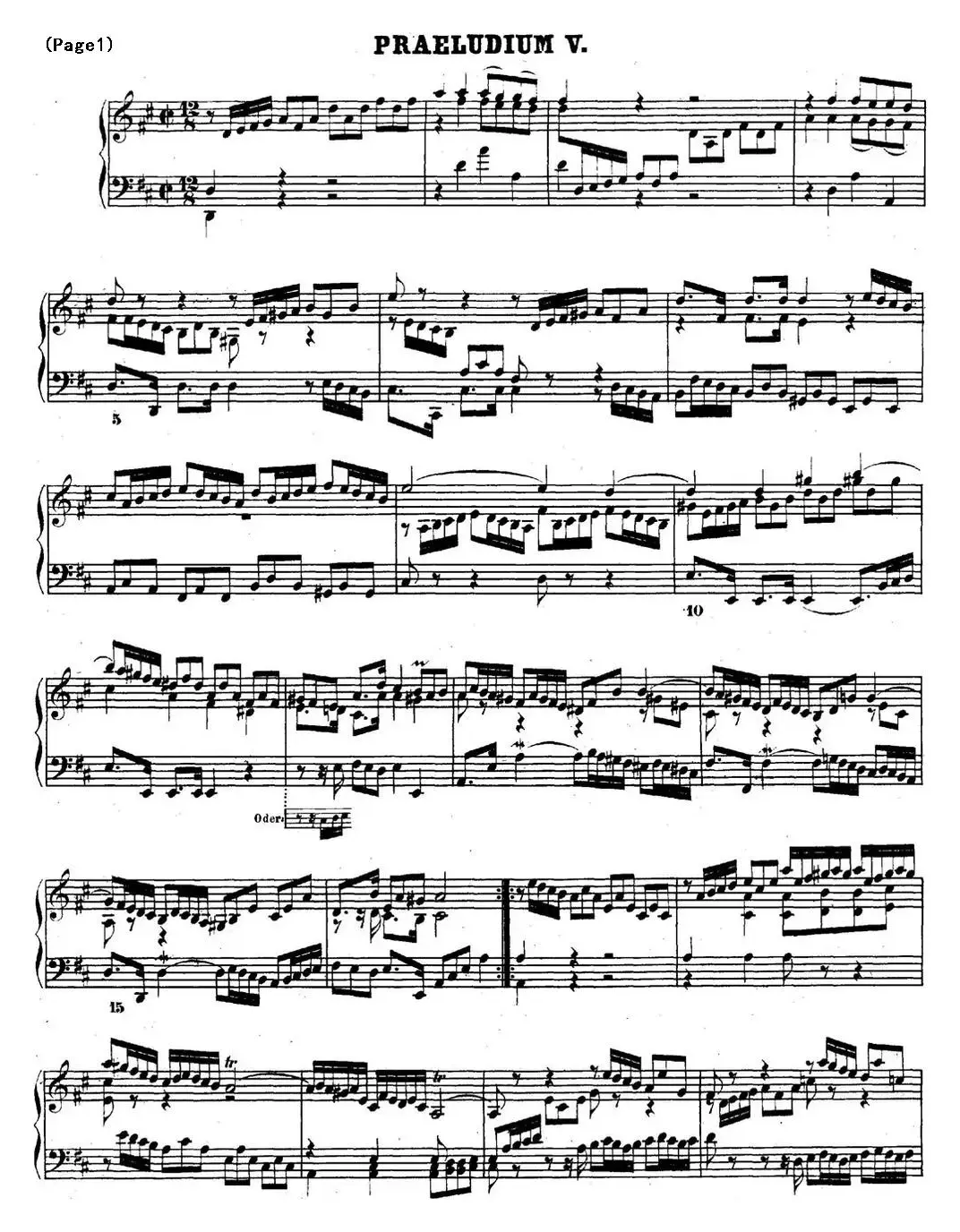巴赫《平均律钢琴曲集·第二卷》之前奏曲（NO.5）