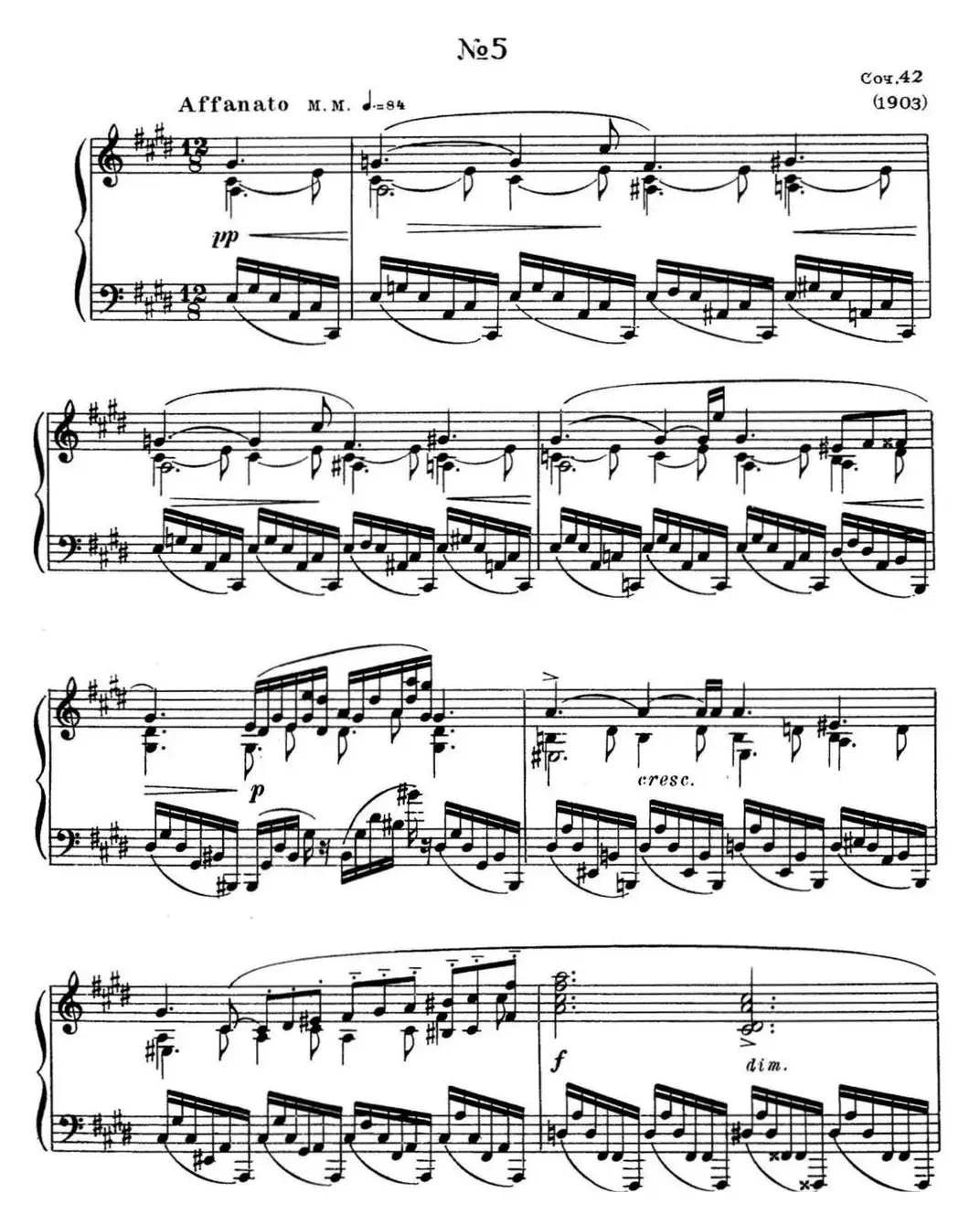 斯克里亚宾 钢琴练习曲 Op.42 No.5 Alexander Scriabin Etudes