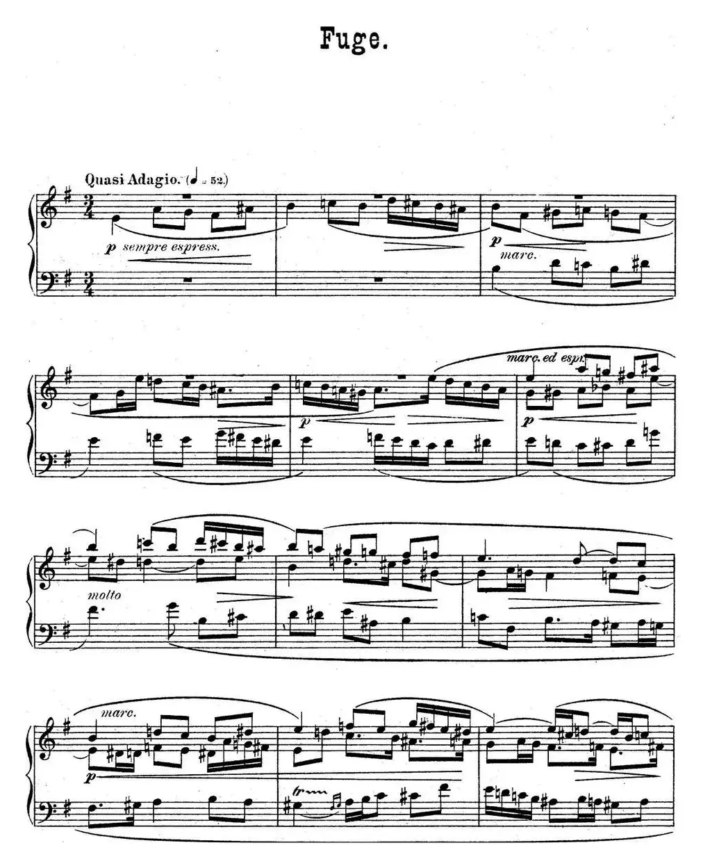 6 Preludes and Fugues Op.99（6首前奏曲与赋格·1）