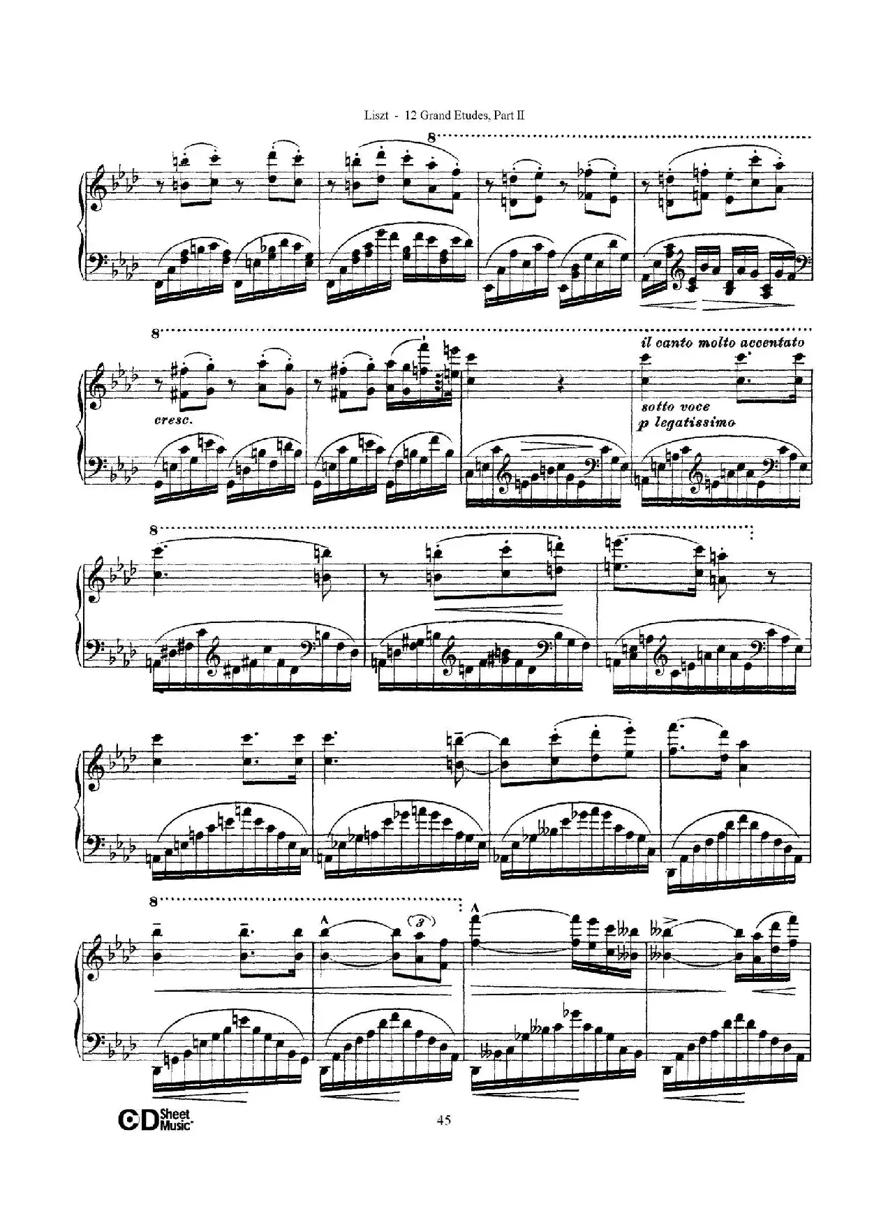 12 Grand Etudes S.137（12首华丽的练习曲·10）