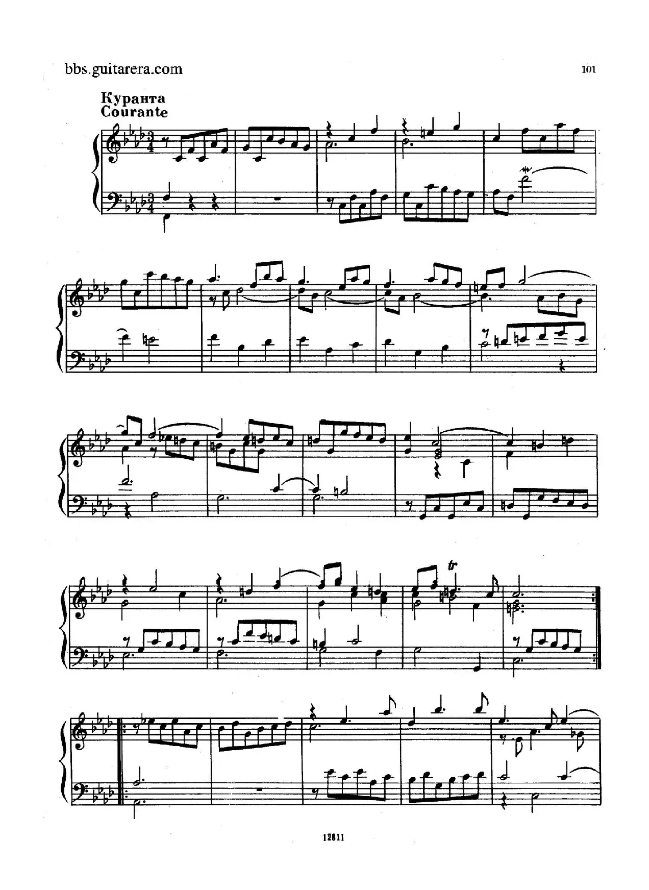 Suite No.8 in f Minor HWV 433（f小调第八组曲）