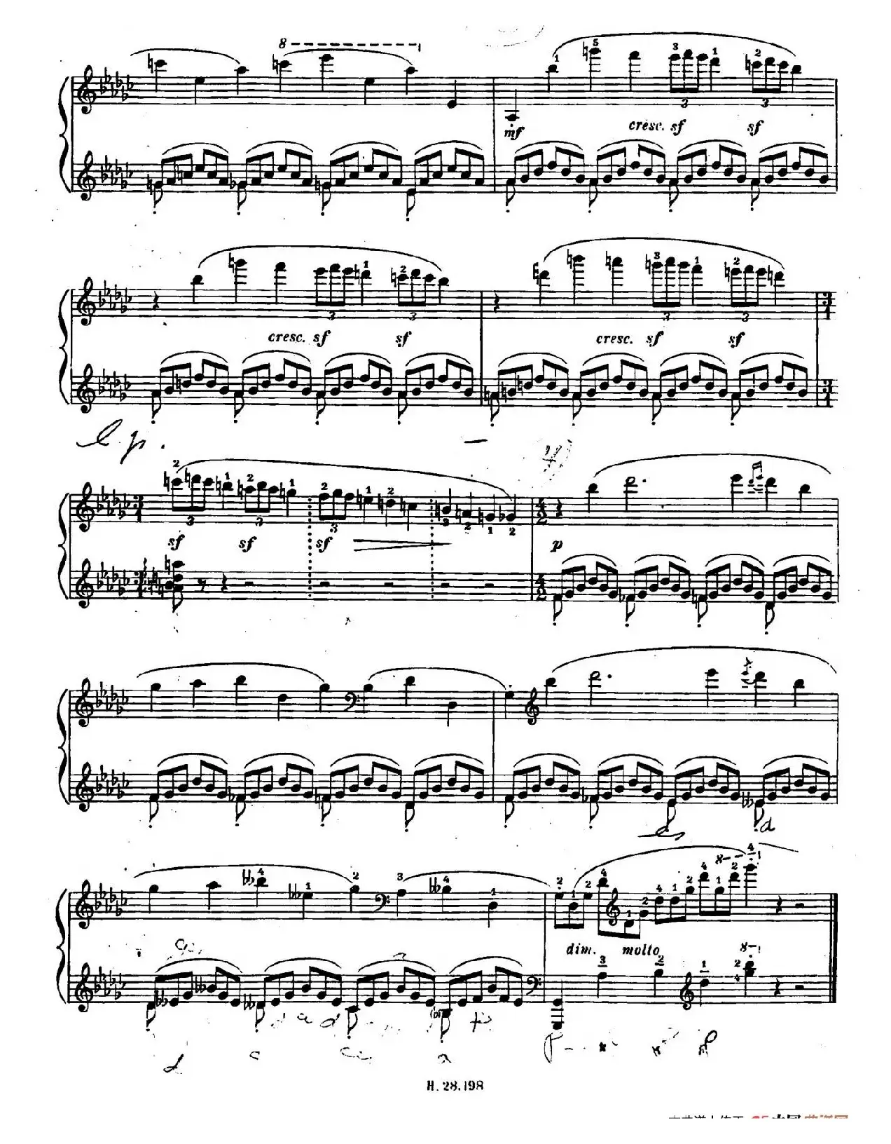 Ten Bagatelles Op.5（10首小品·6. 降G大调）