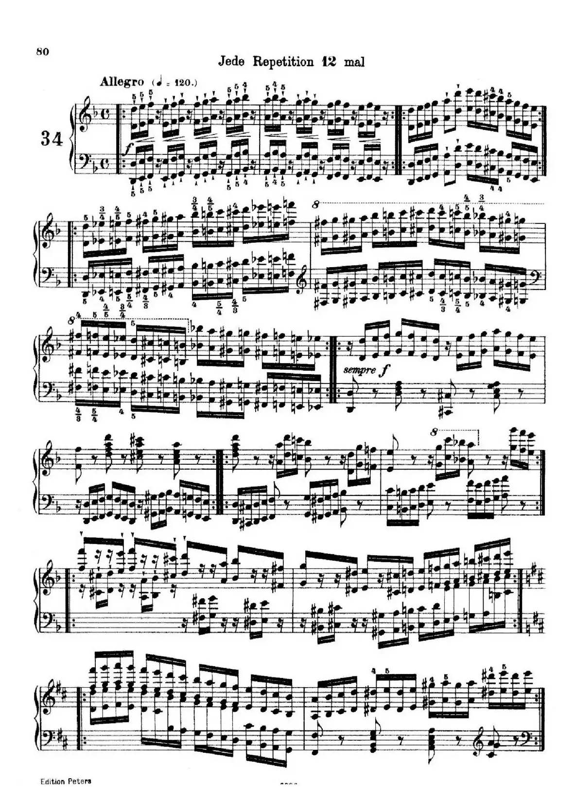 School of the Virtuoso Op.365（60首钢琴高级练习曲·34）