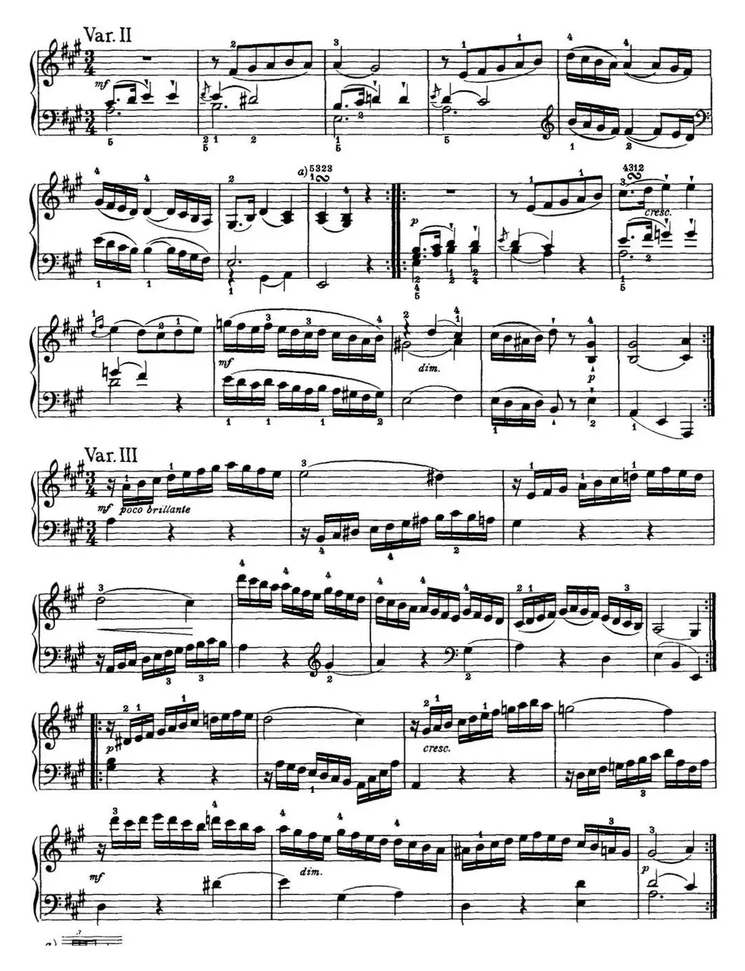 海顿 钢琴奏鸣曲 Hob XVI 30 in A major