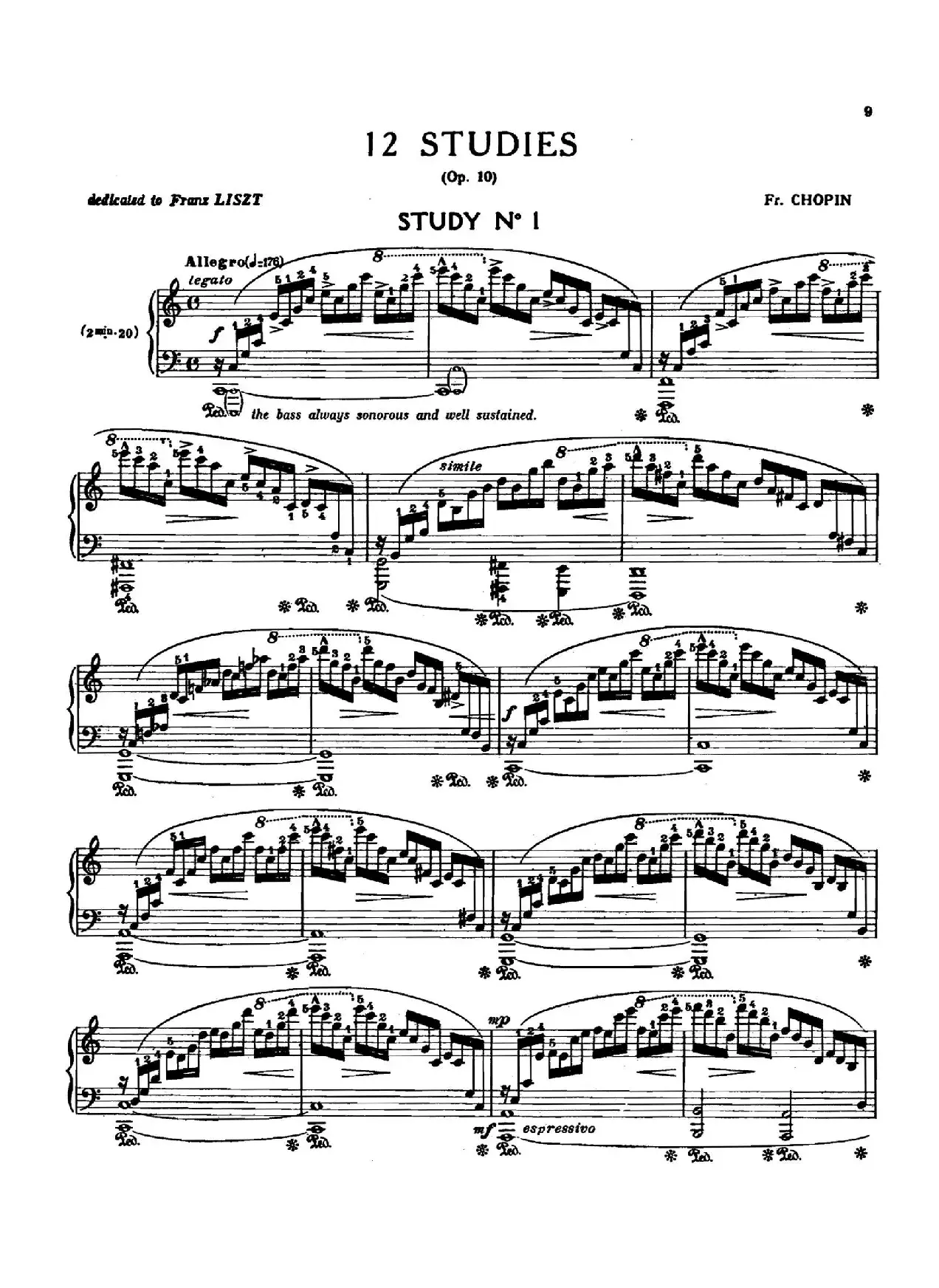 12 Etudes Op.10 柯尔托教学版（12首练习曲·1）