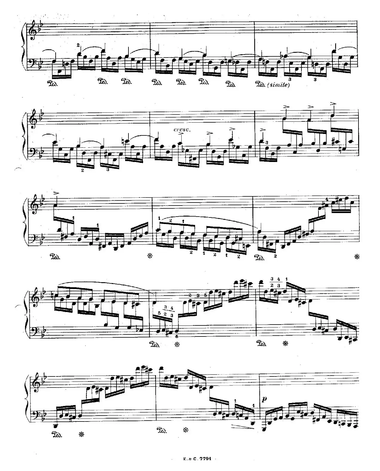 12 Etudes For The Left Hand Op.92 No.8（12首为左手而作的钢琴练习曲）