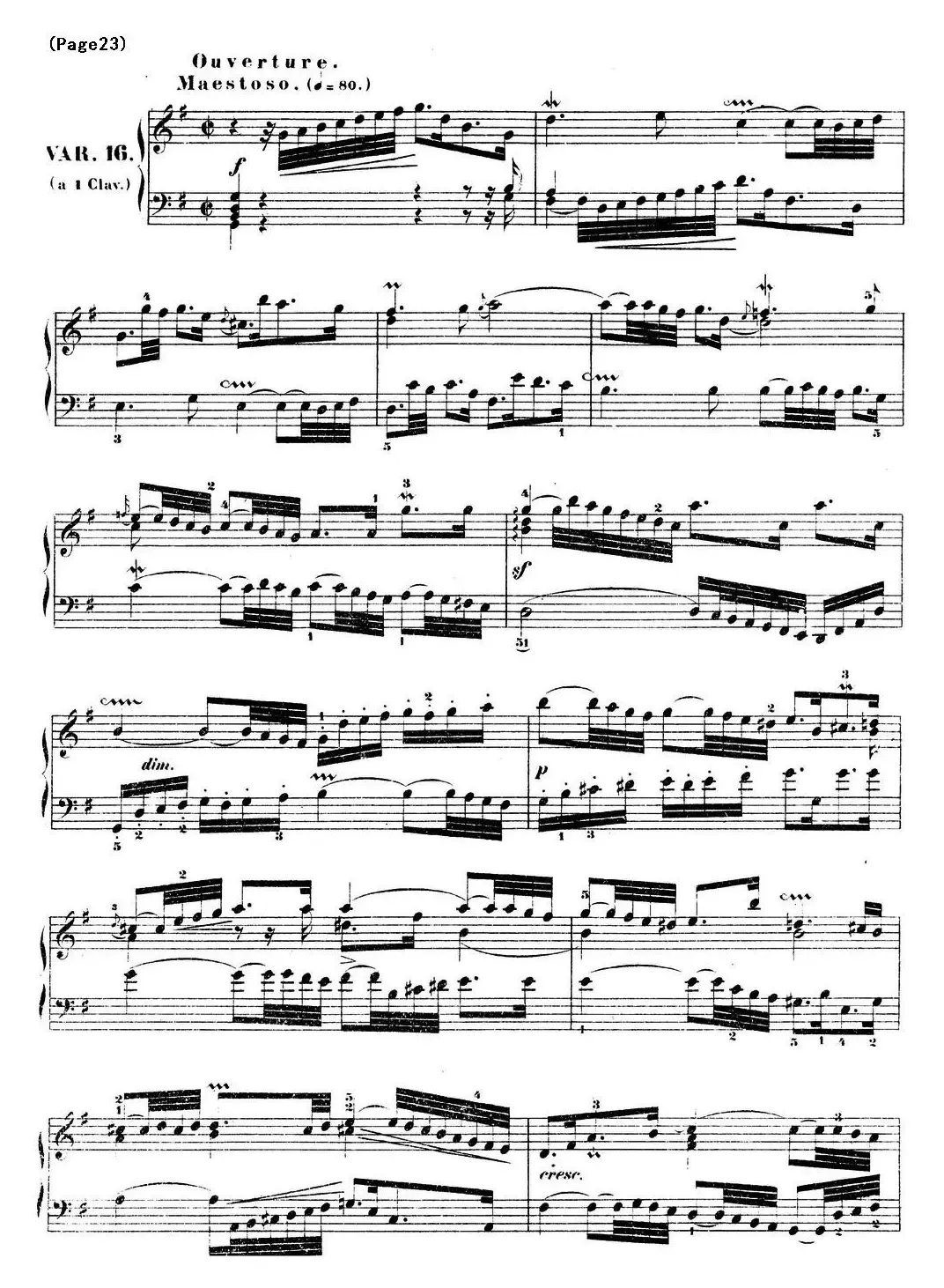 哥德堡变奏曲 巴赫 Goldberg Variationen BWV988