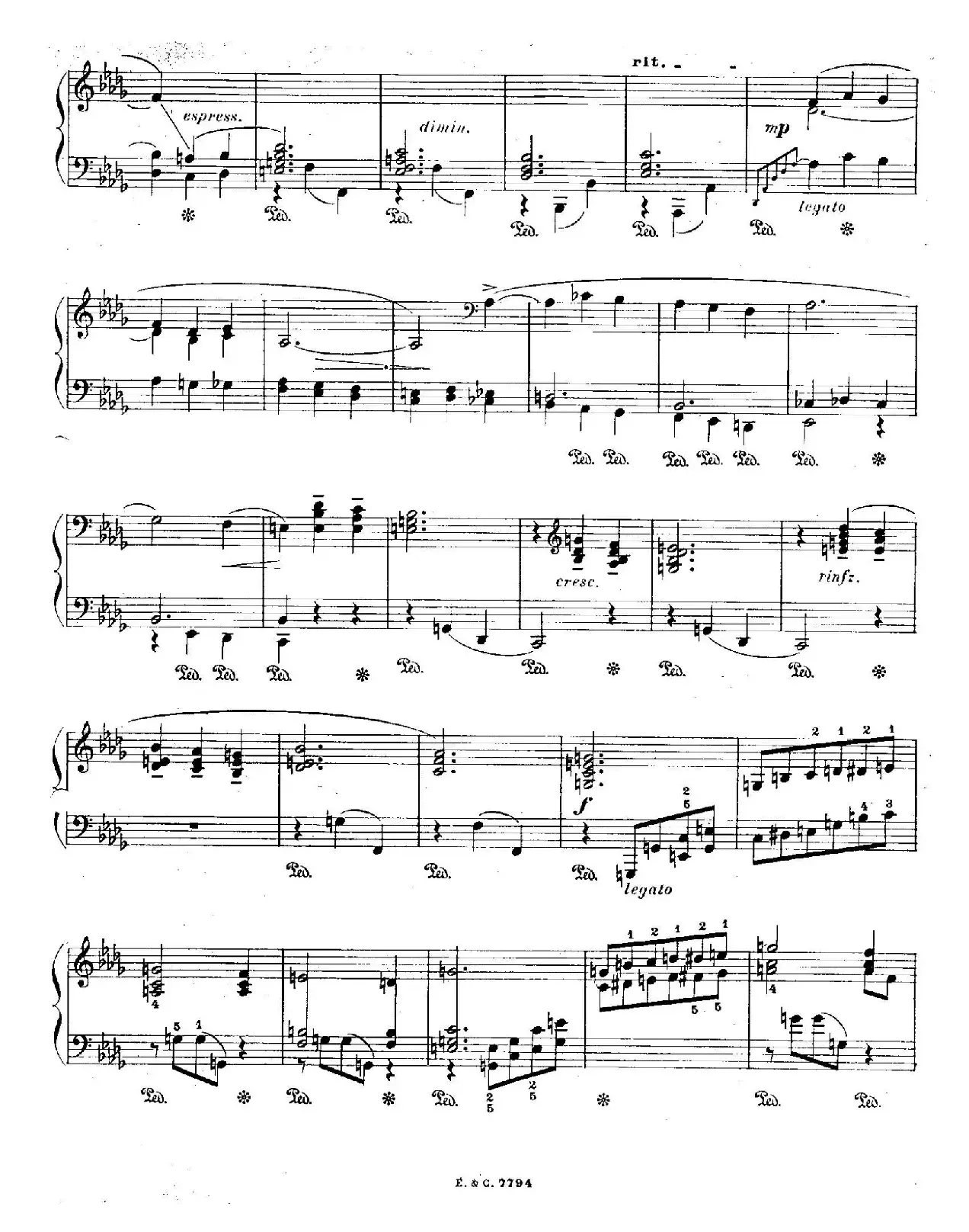 12 Etudes For The Left Hand Op.92 No.11（12首为左手而作的钢琴练习曲）