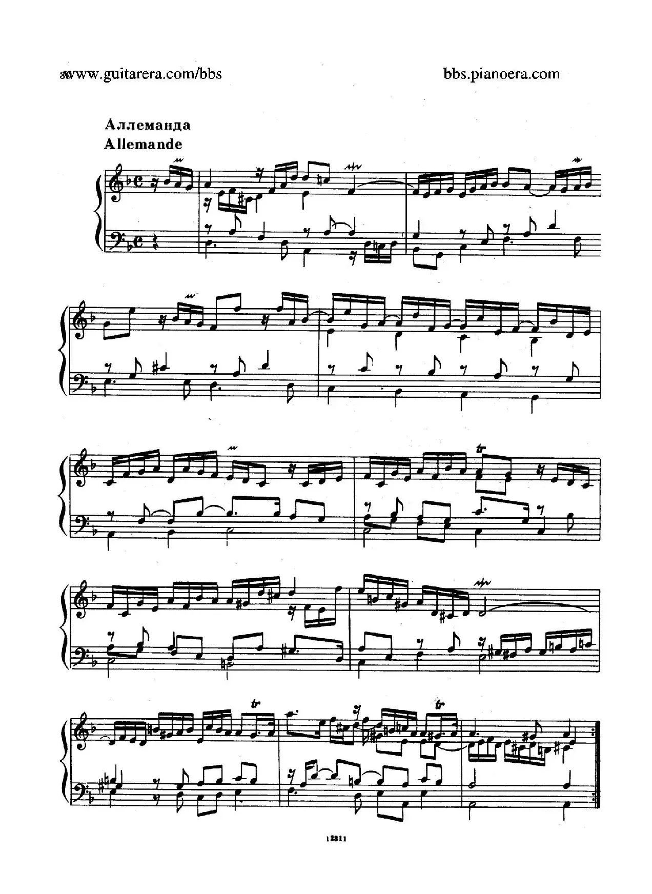 Suite No.3 in d Minor HWV 428（d小调第三组曲）