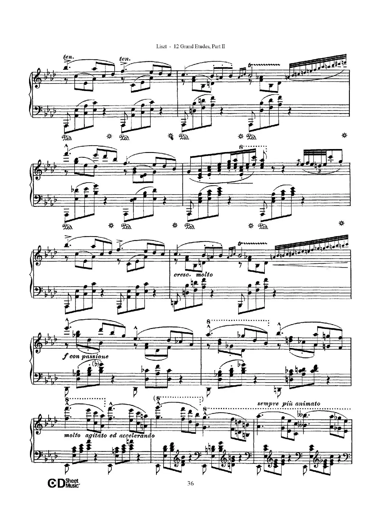 12 Grand Etudes S.137（12首华丽的练习曲·9）