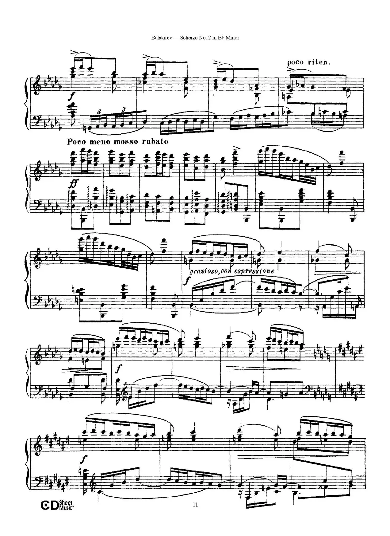 Scherzo No.2 in B-flat Minor（降b小调第二谐谑曲）