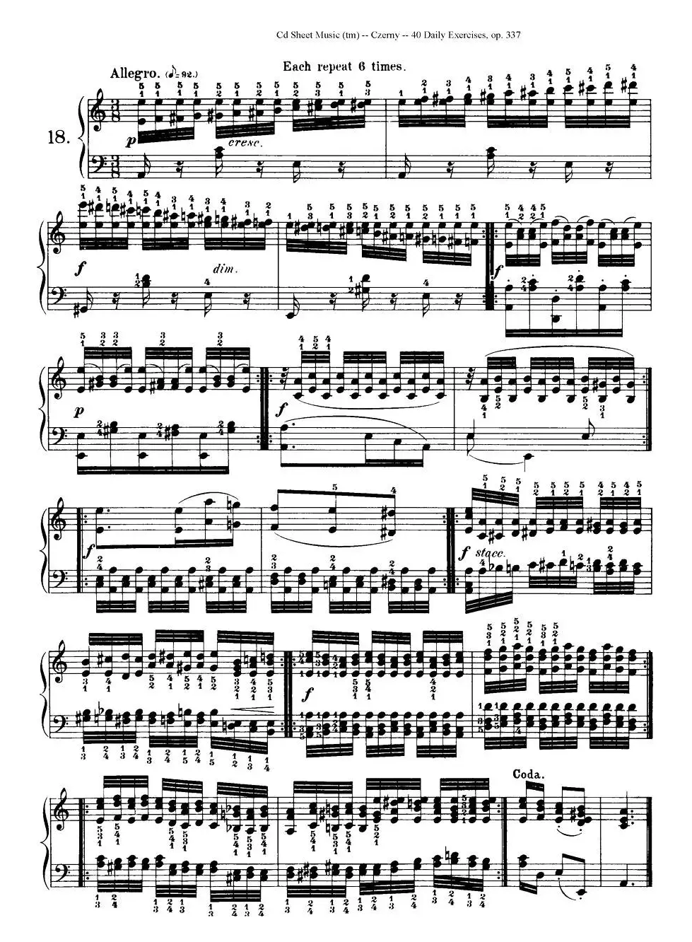 Czerny - 40 Daily Exerci Op.337（16—20）（40首日常训练曲）