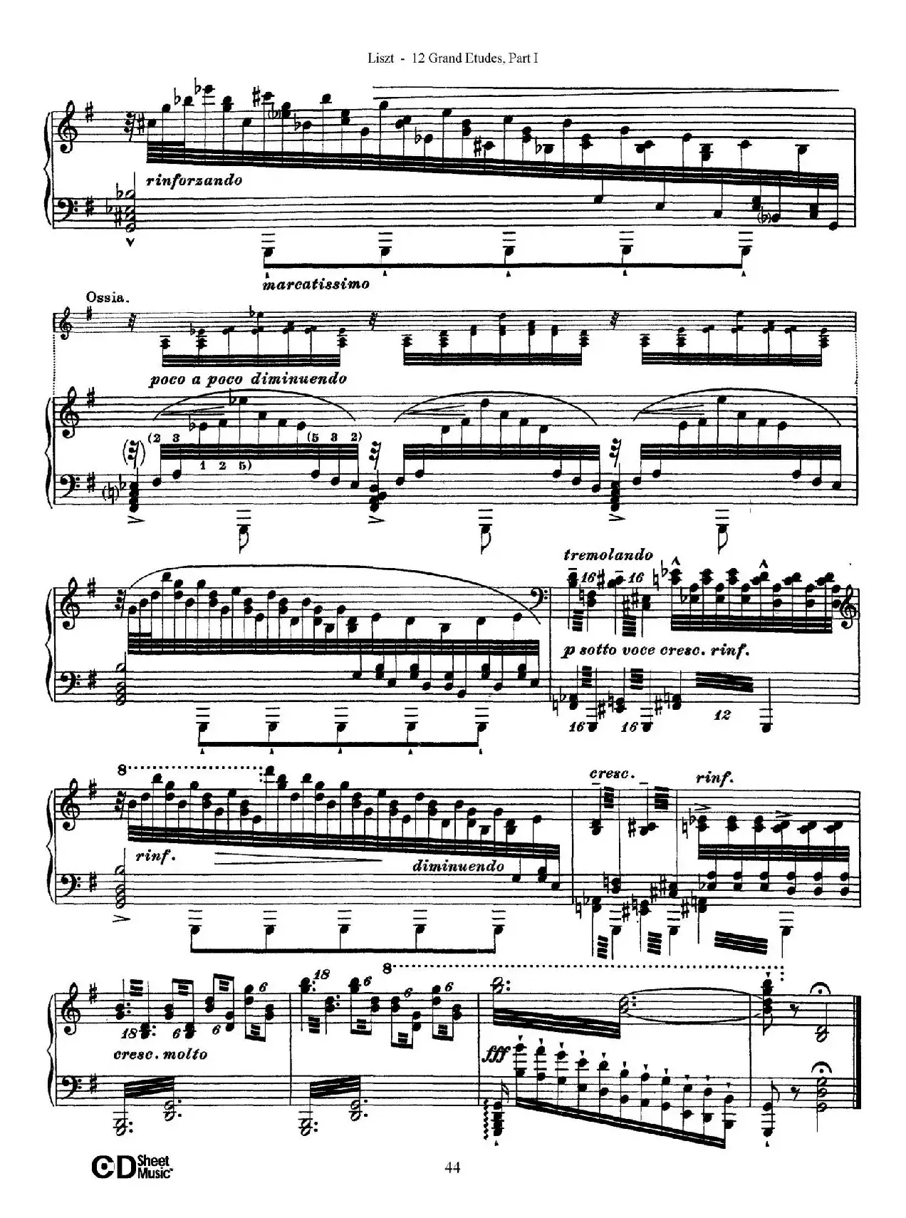 12 Grand Etudes S.137（12首华丽的练习曲·6）