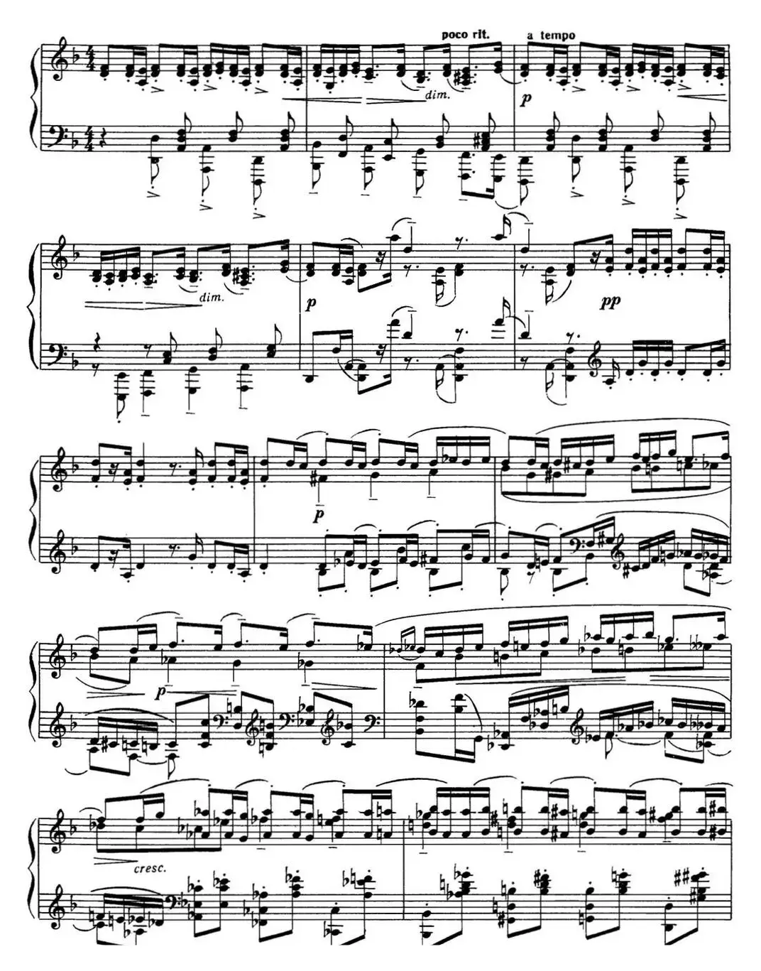 拉赫玛尼诺夫 音画练习曲4或5 Etudes tableaux Op.33 No.4