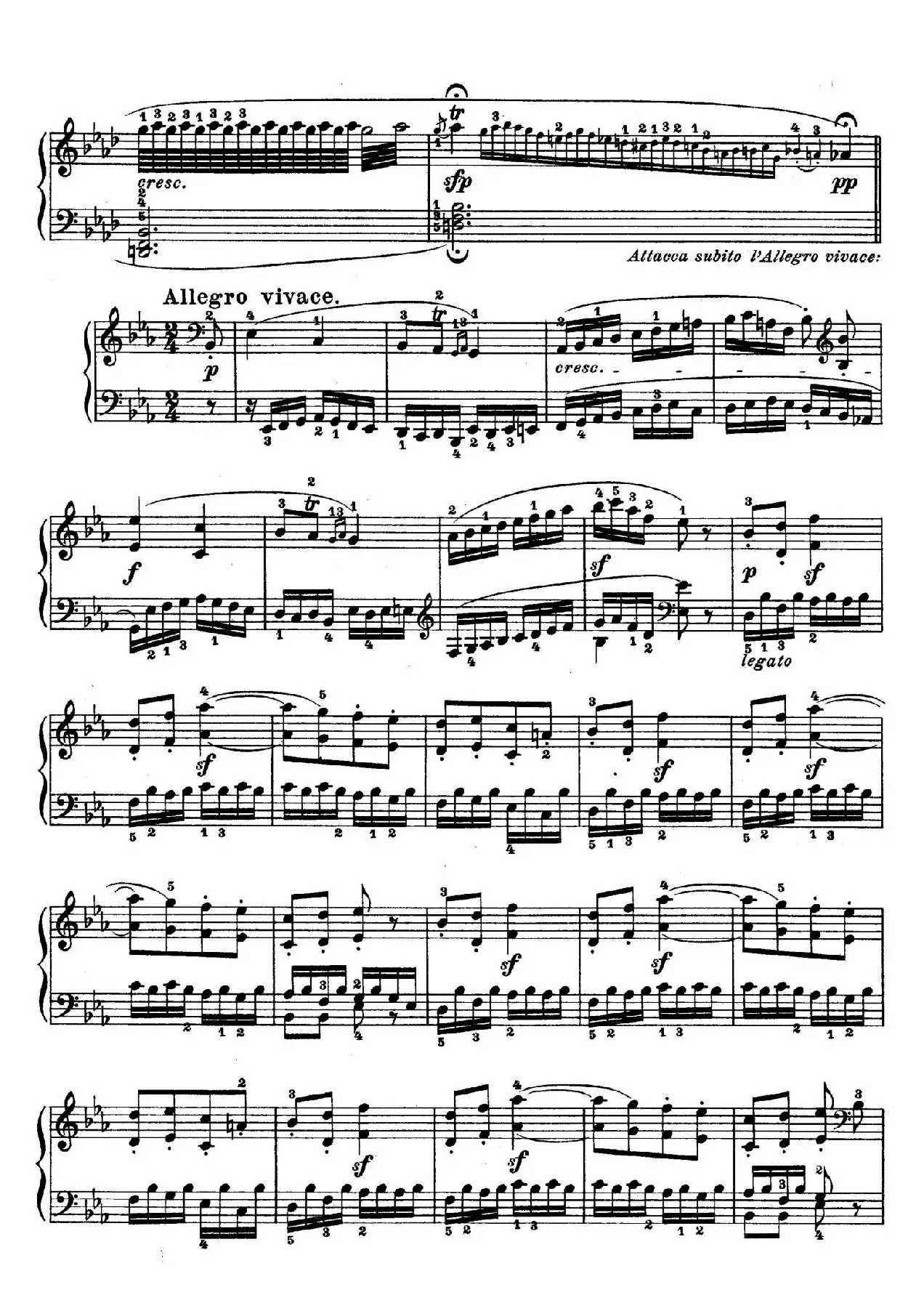 Piano Sonata in Es-dur Op. 27-1（降E大调第十三钢琴奏鸣曲）